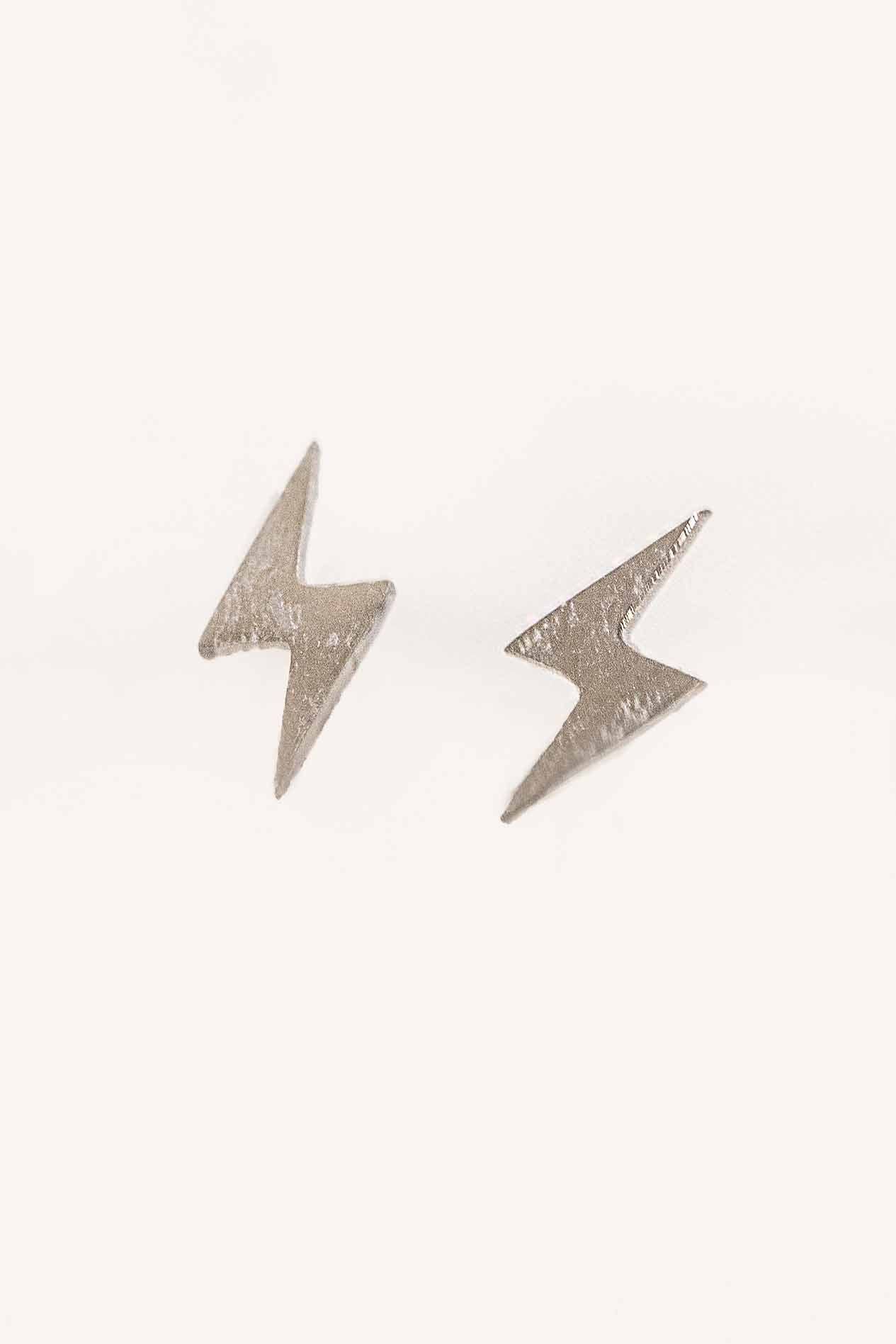 Shocker Stud Earrings | Silver