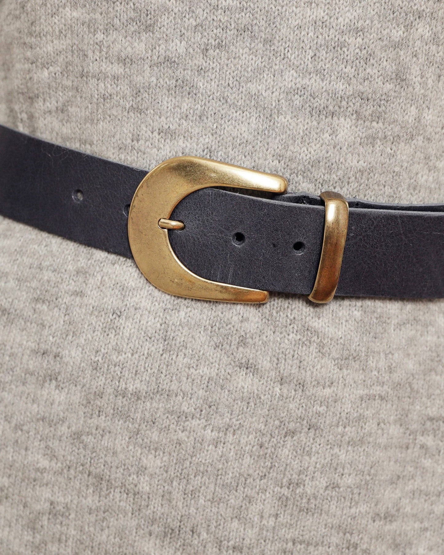 Andrea | Gold Buckle Leather Belt Women