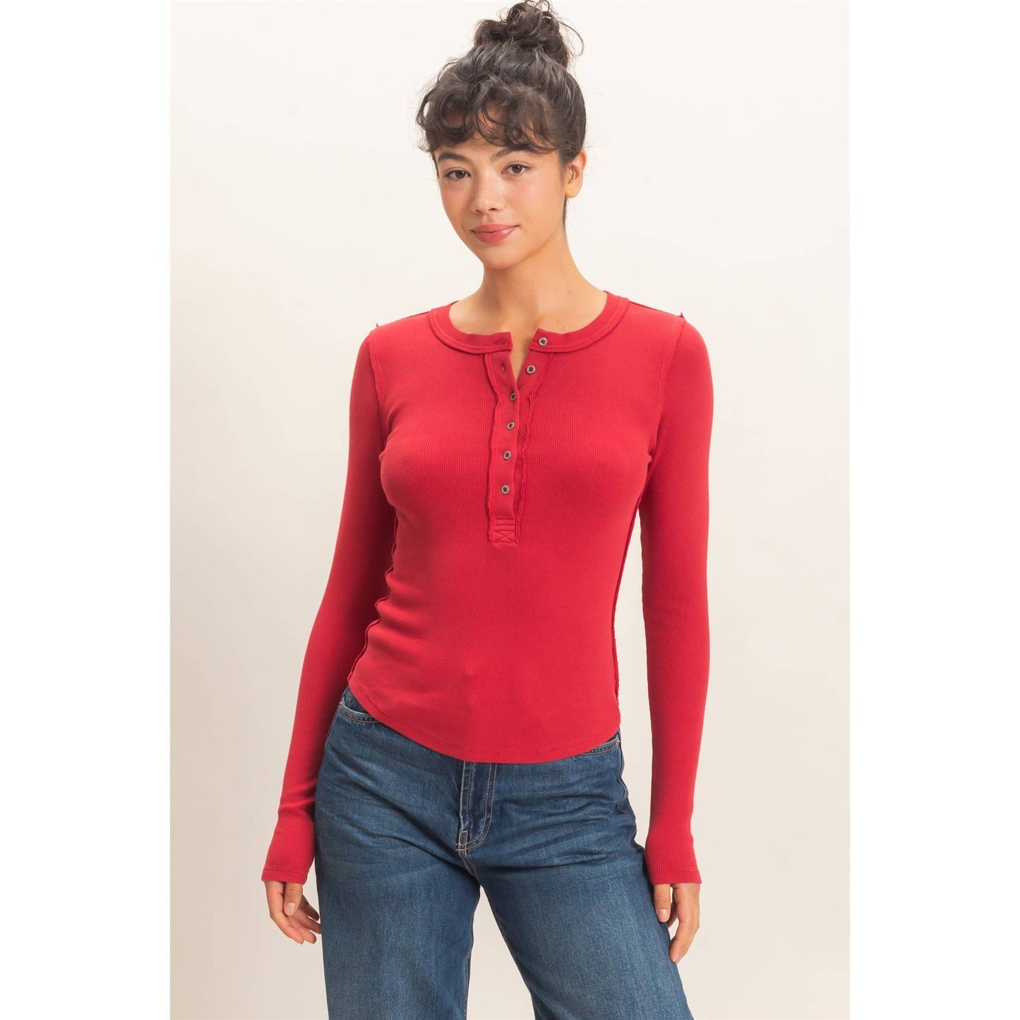 Henley Long Sleeve Top