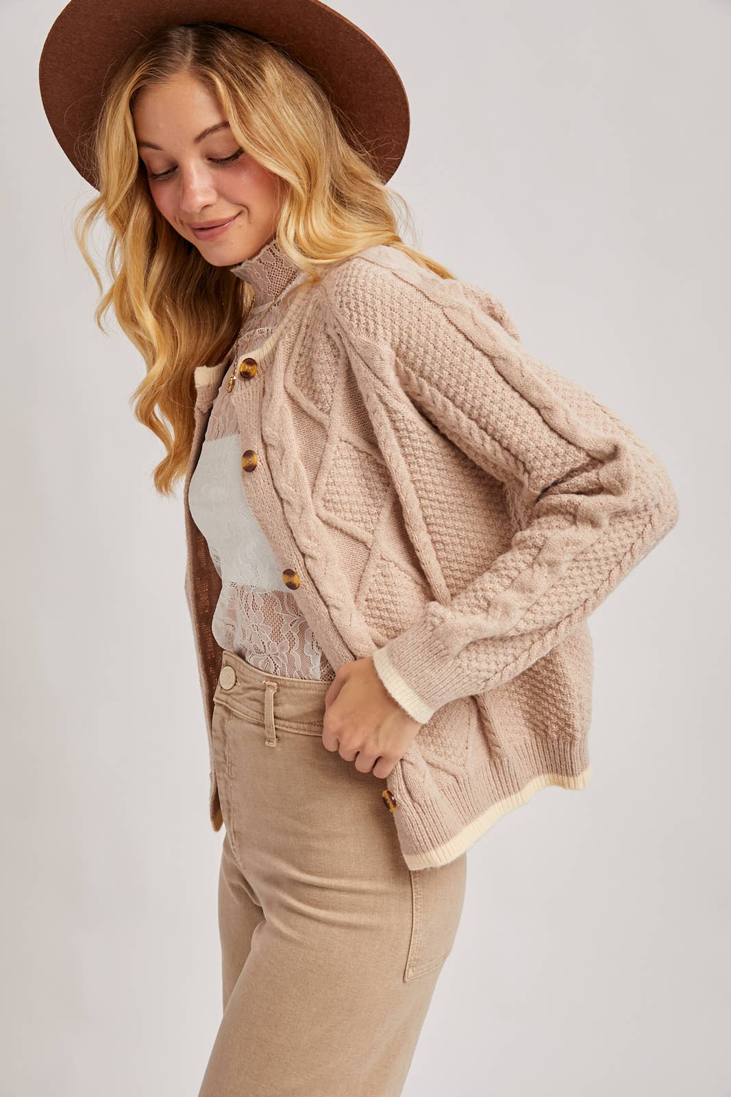 Aubrey Cable-Knit Cardigan
