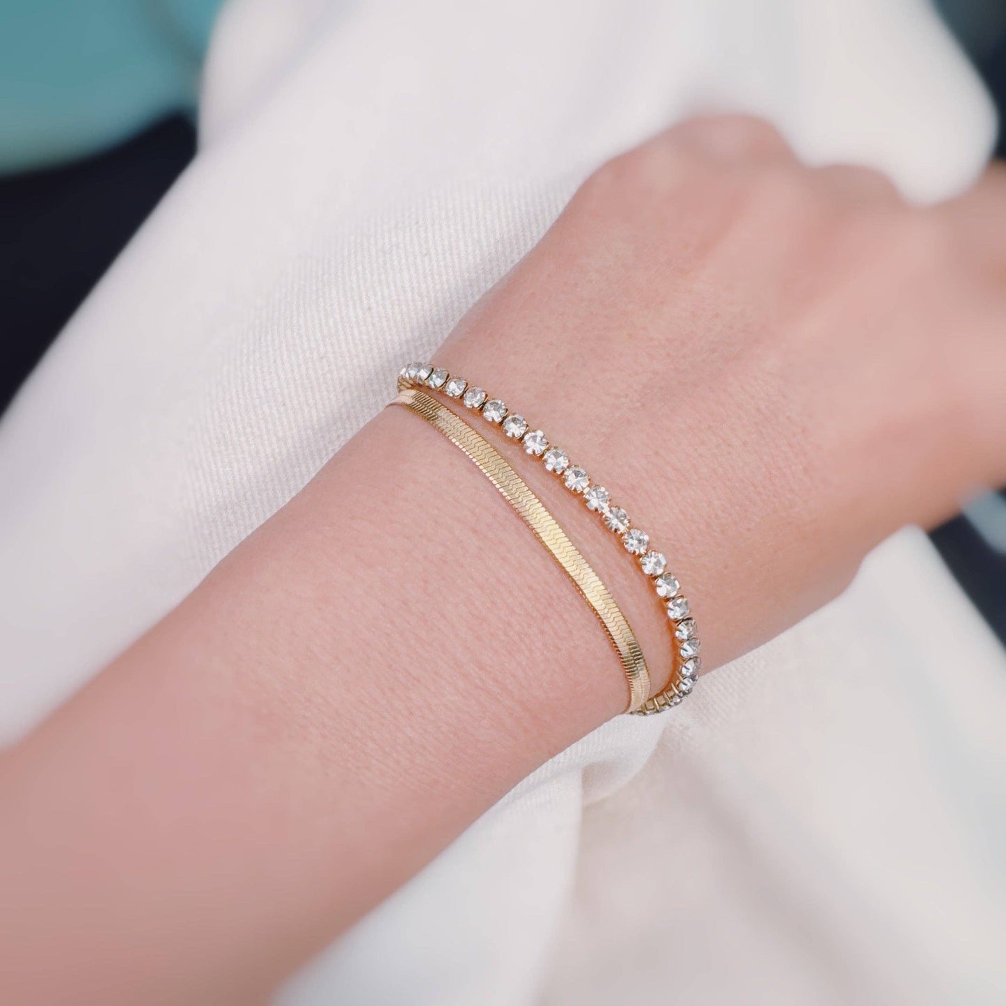 Herringbone Tennis Bracelet