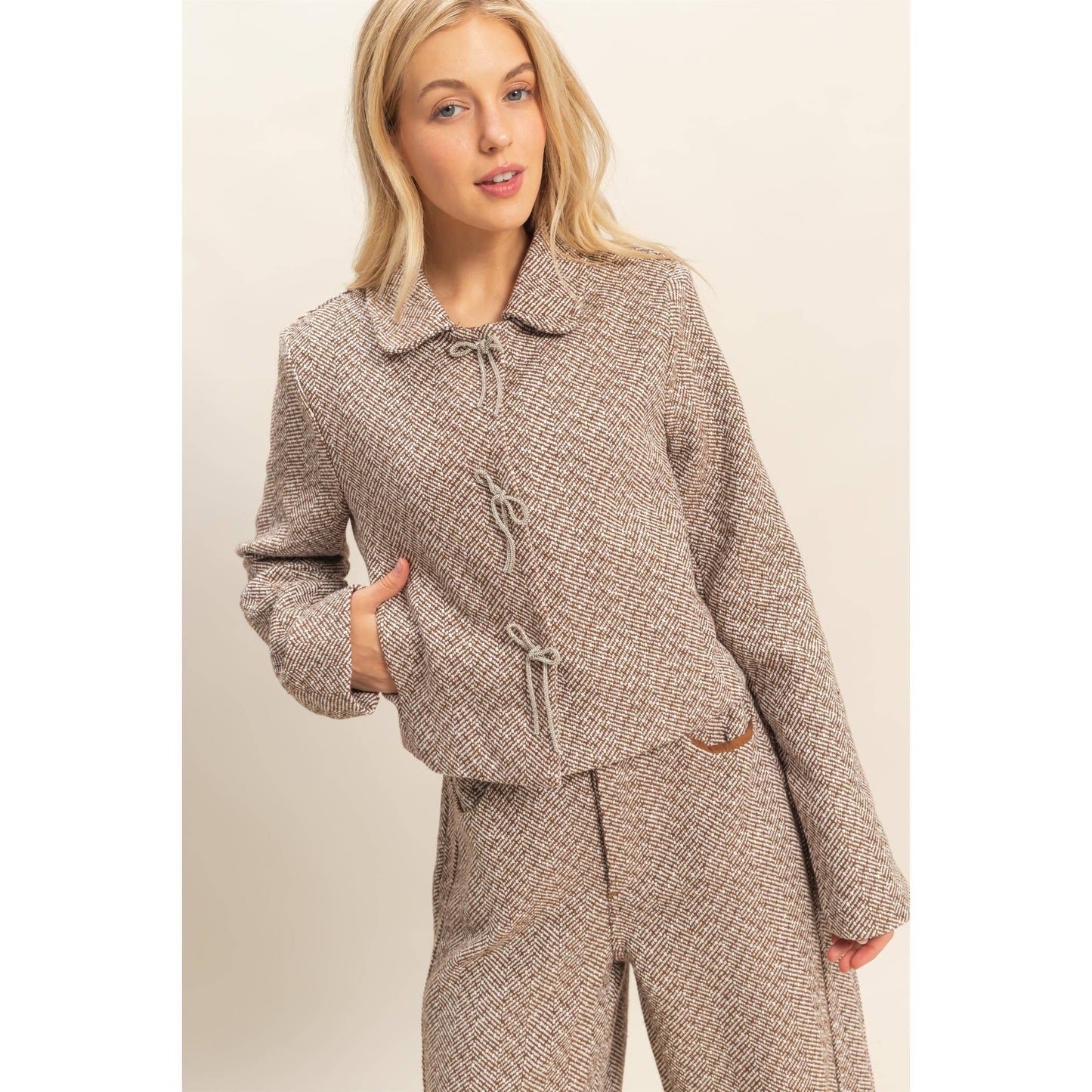 Noel Bow Crop Jacket