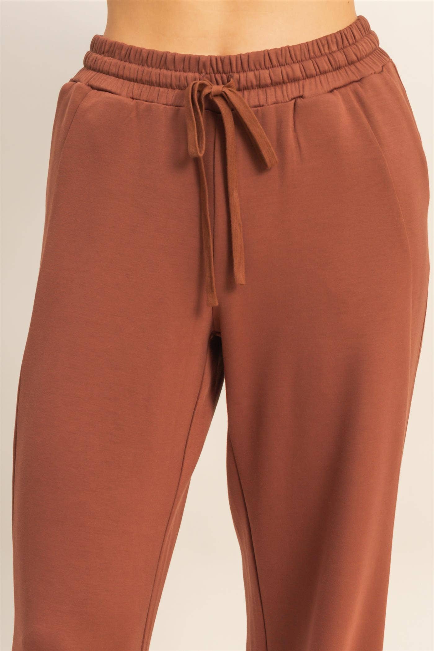 Scuba Wide-Leg Drawstring Sweatpants