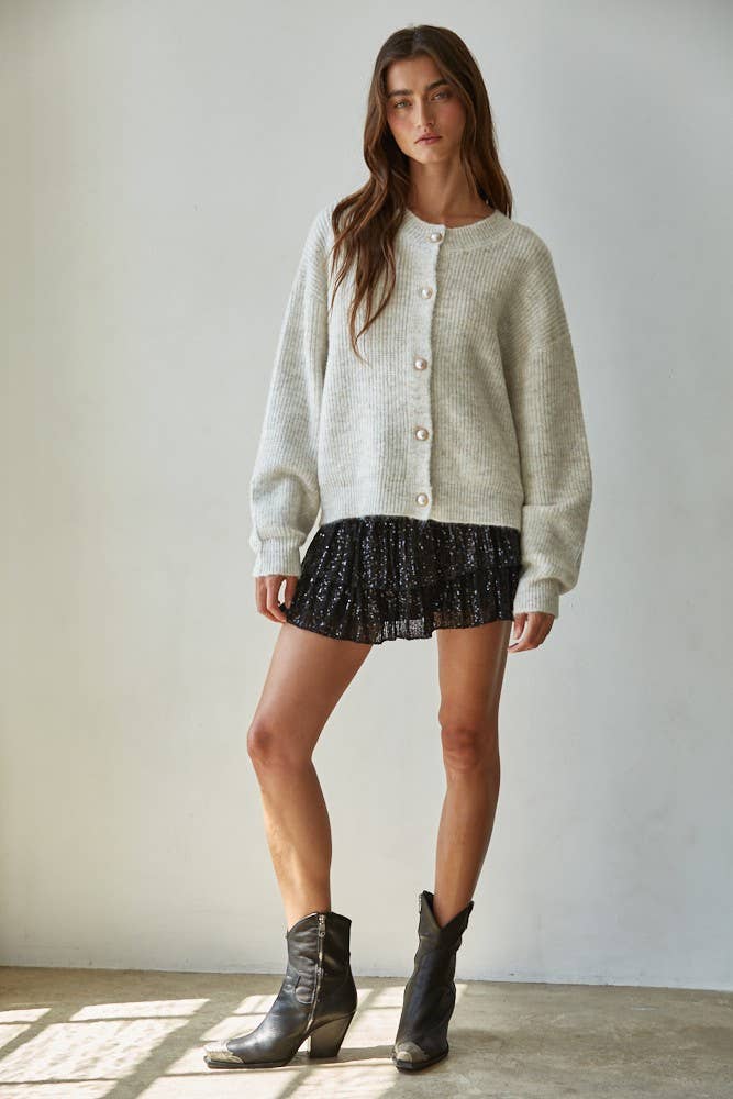Chloe Knit Sweater Button Down Cardigan