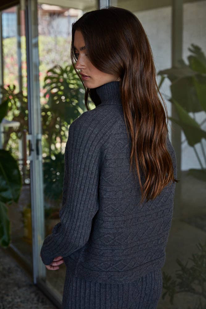 Daphne Turtleneck Raglan Pullover Top