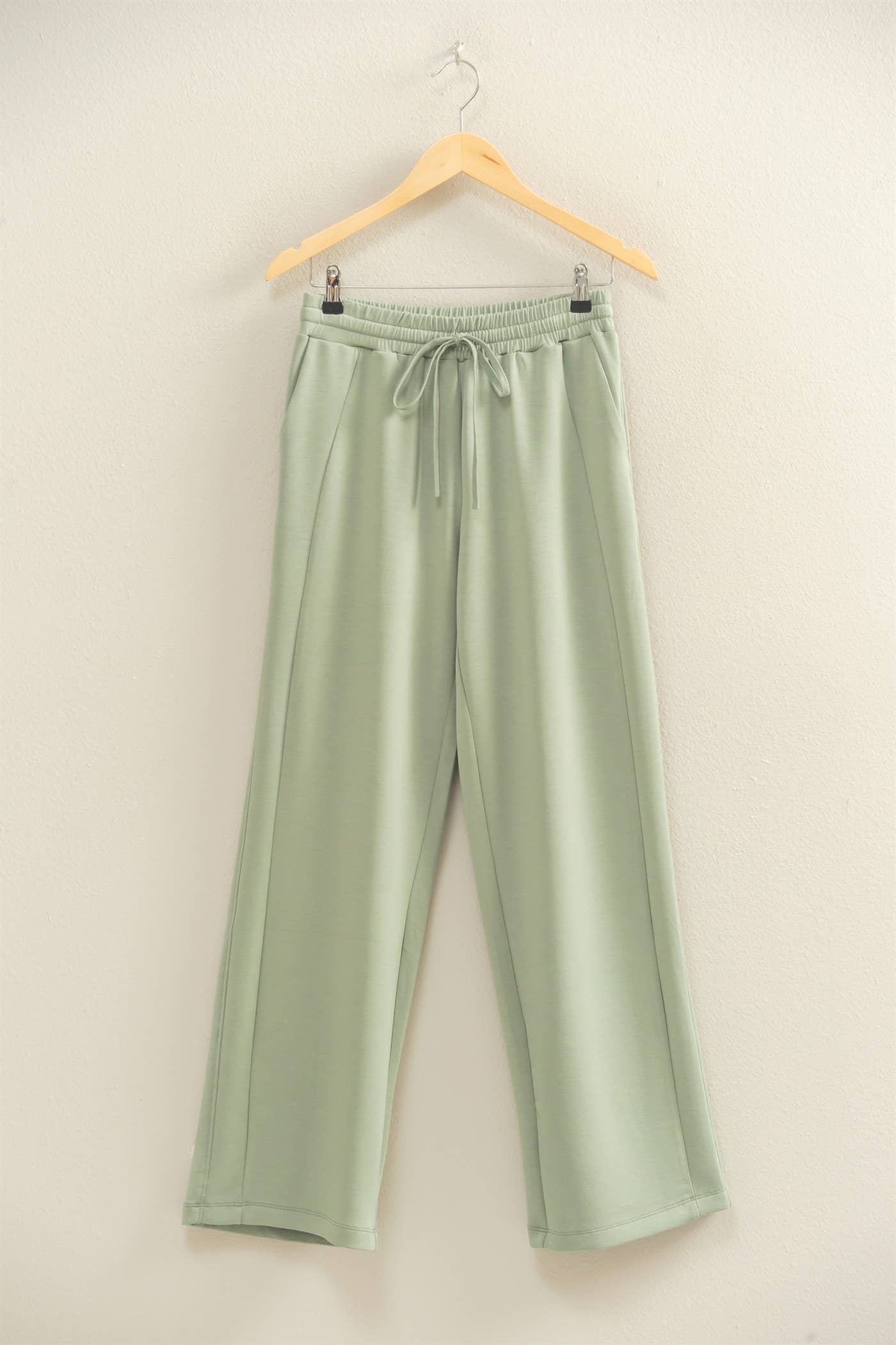 Scuba Wide-Leg Drawstring Sweatpants