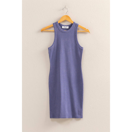 Tessa Acid Washed Ribbed Dress