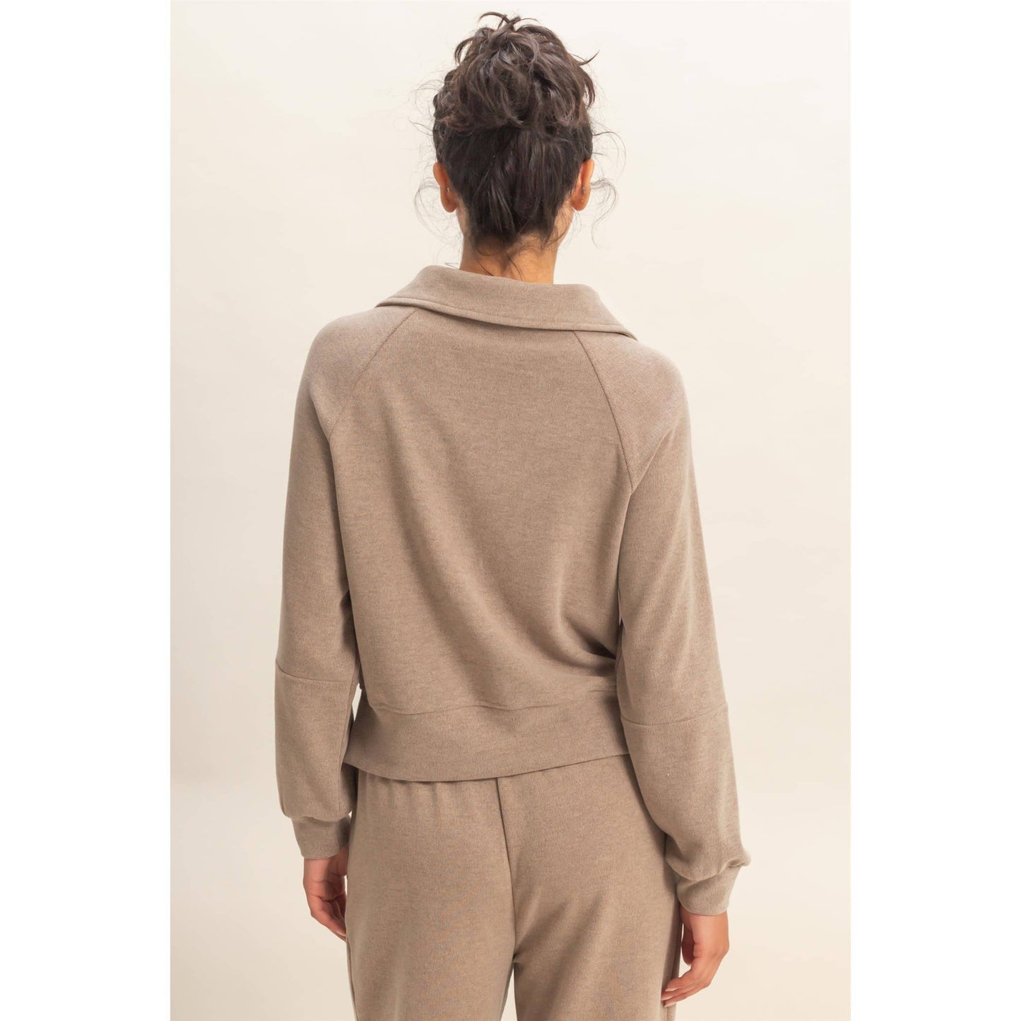 Sylvia Ribbed Half-Zip Sweatshirt
