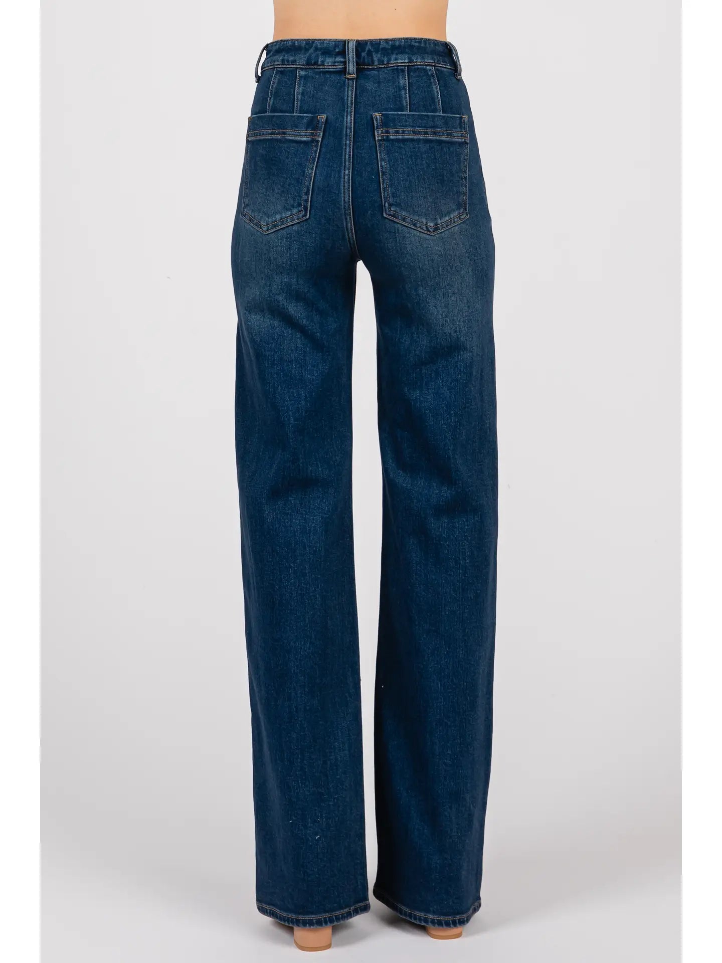 Dark A Line w/ Front Seam Denim - L.T.J.