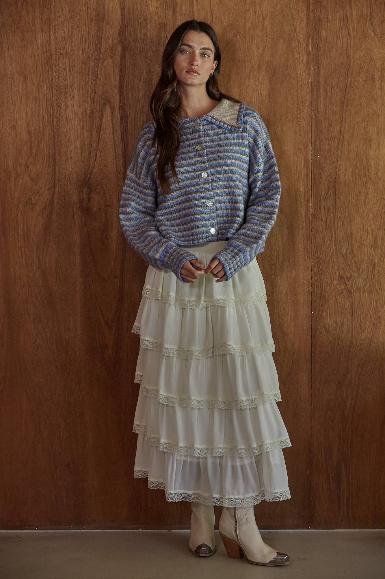 Heda Knit Striped Cardigan