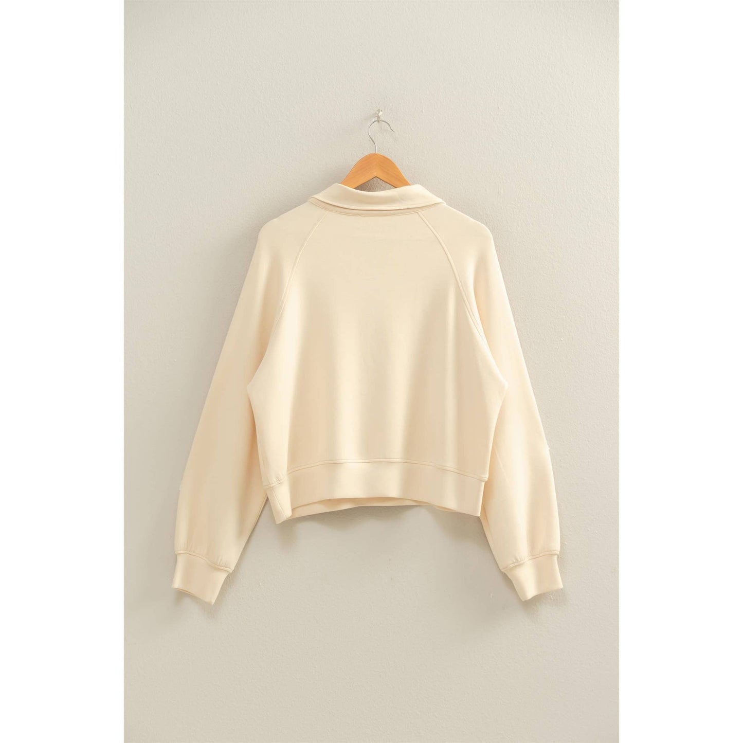 Scuba Half Zip-Up High Neck Collar Sweatshirt