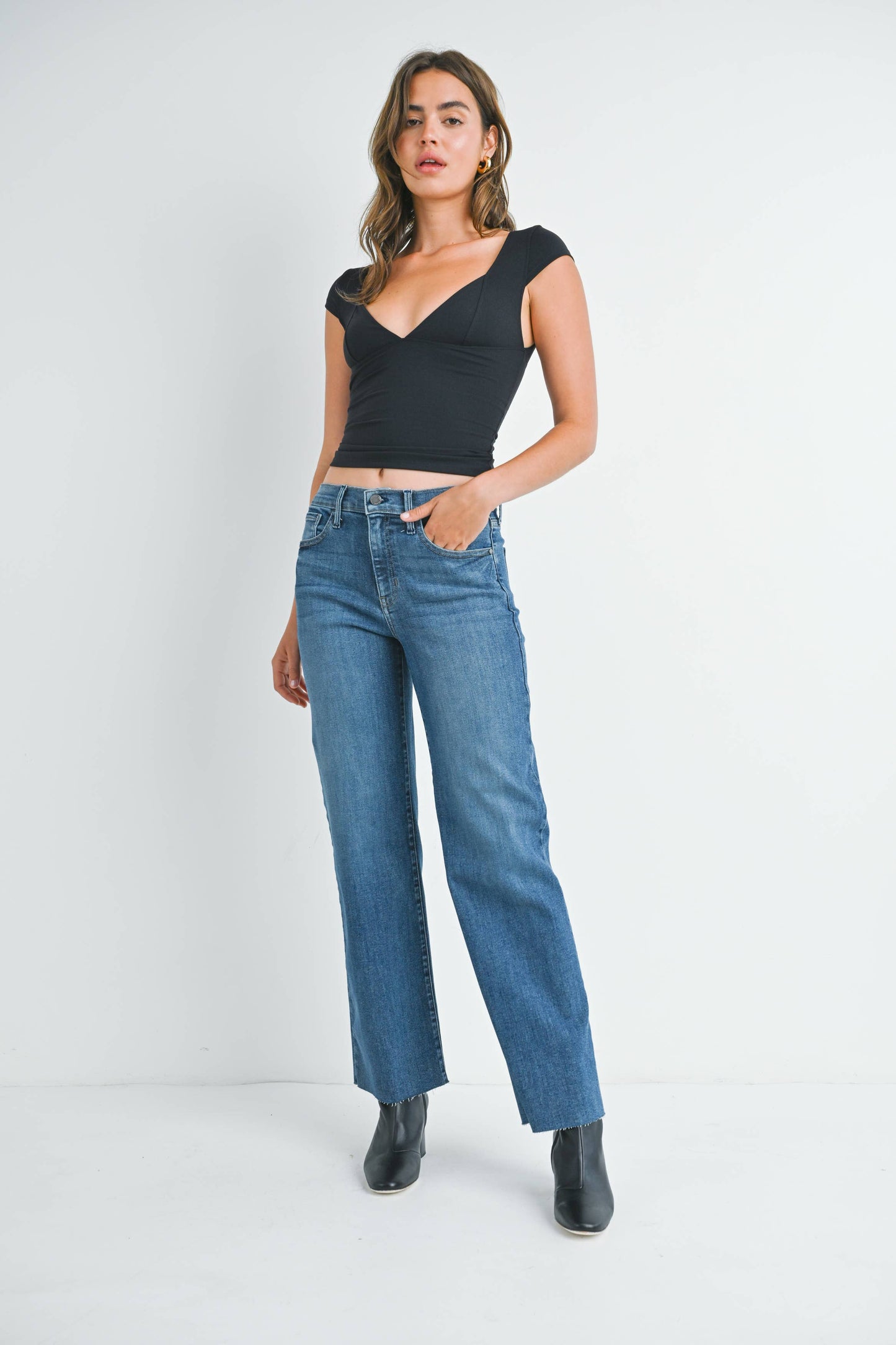 Pella Slim Palazzo Denim