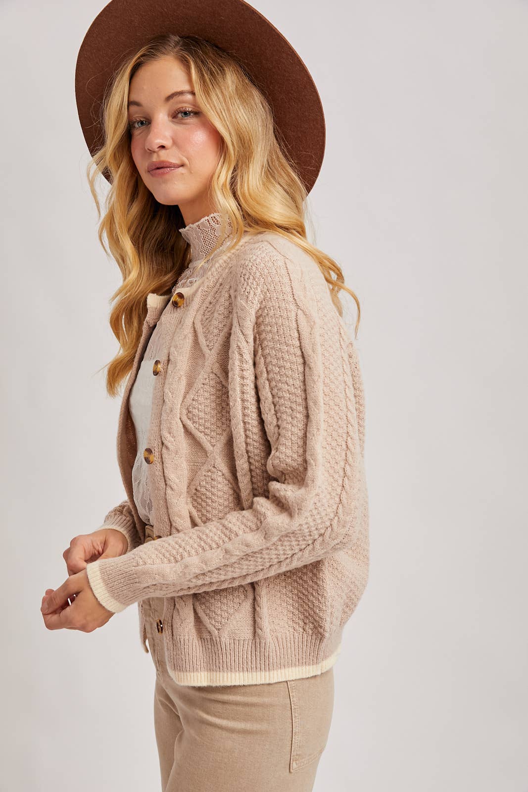 Aubrey Cable-Knit Cardigan