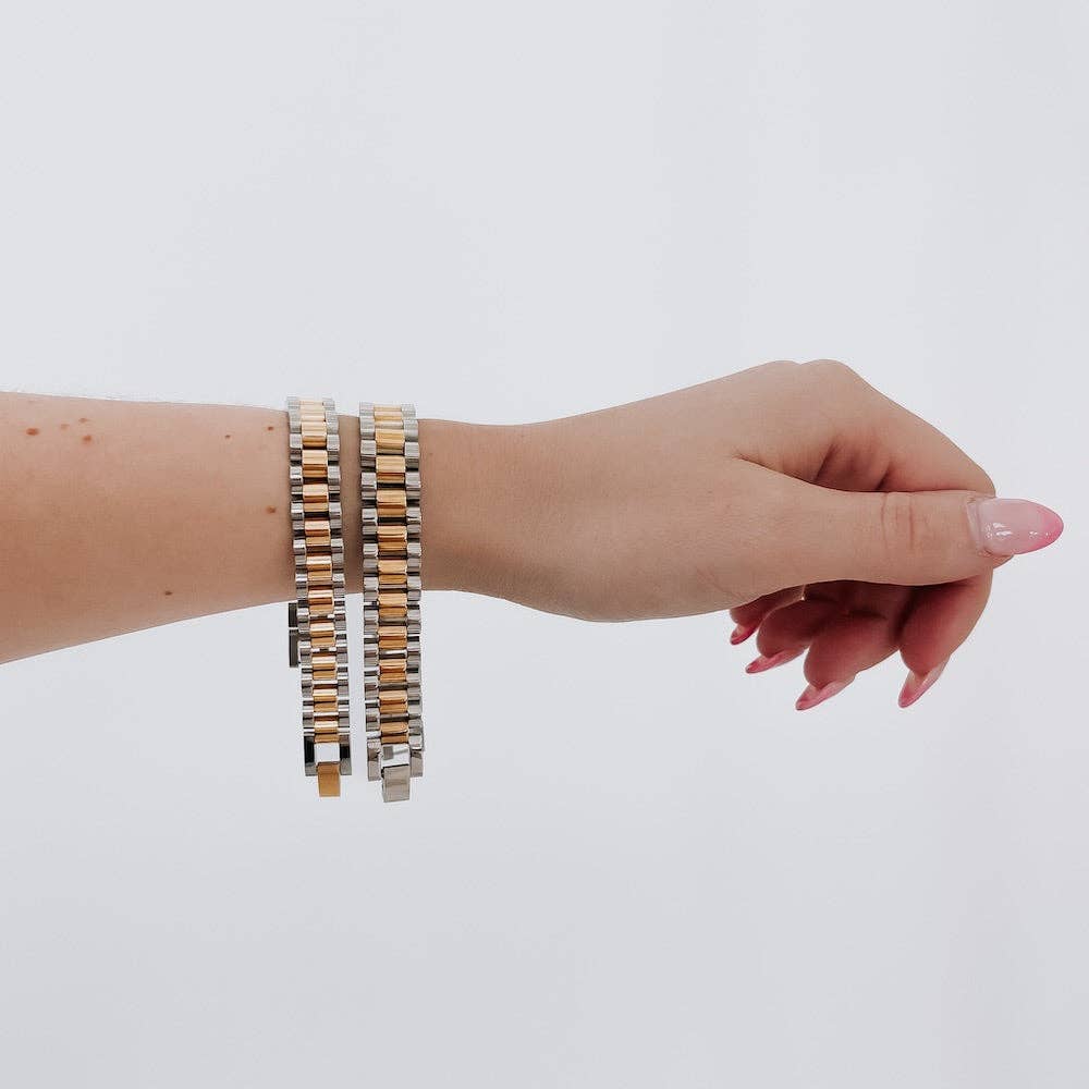 Mabel Mixed Metals Watch Band Bracelet