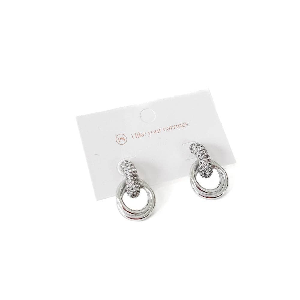 Double Hoop Diamond Earrings
