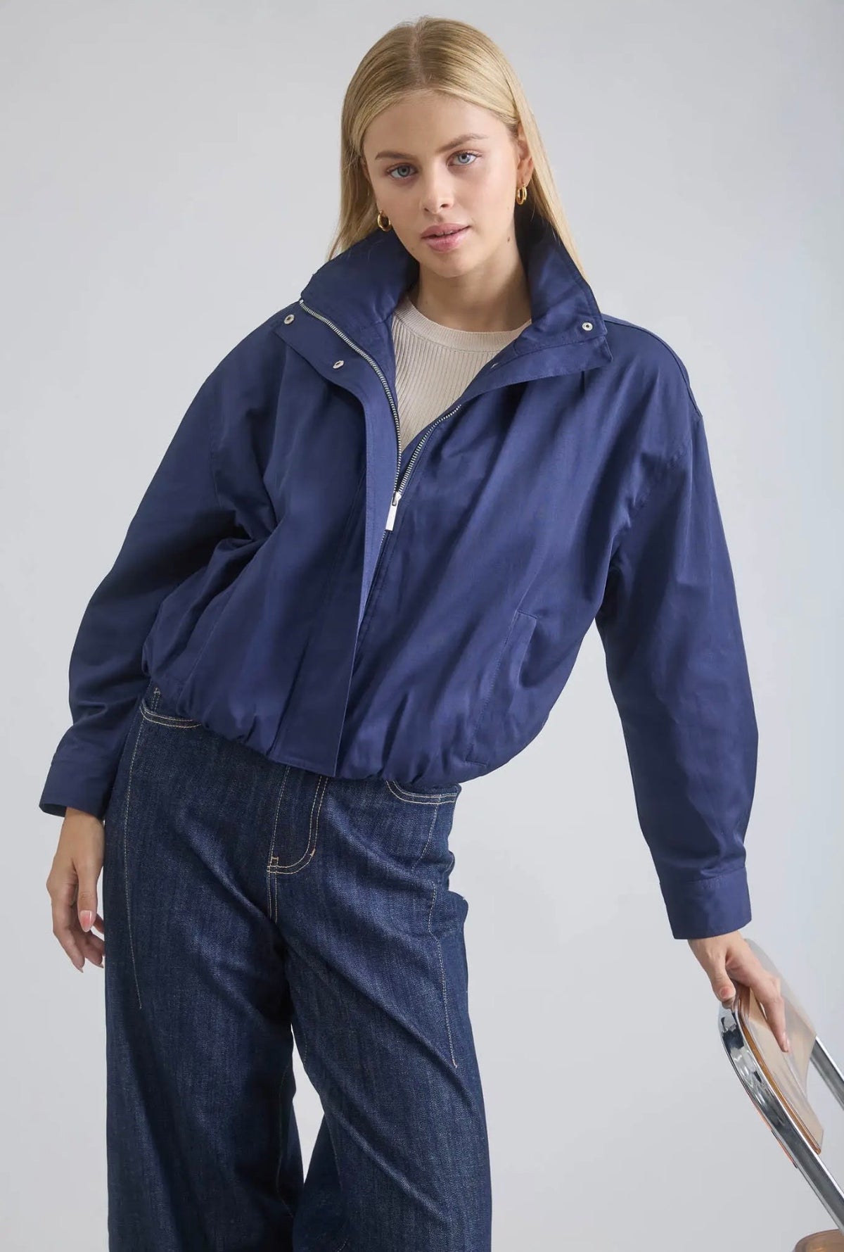 Evelyn Mock Neck Jacket