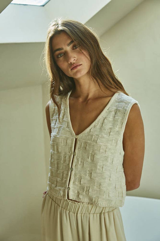 Alessia Button-down Sleeveless Vest