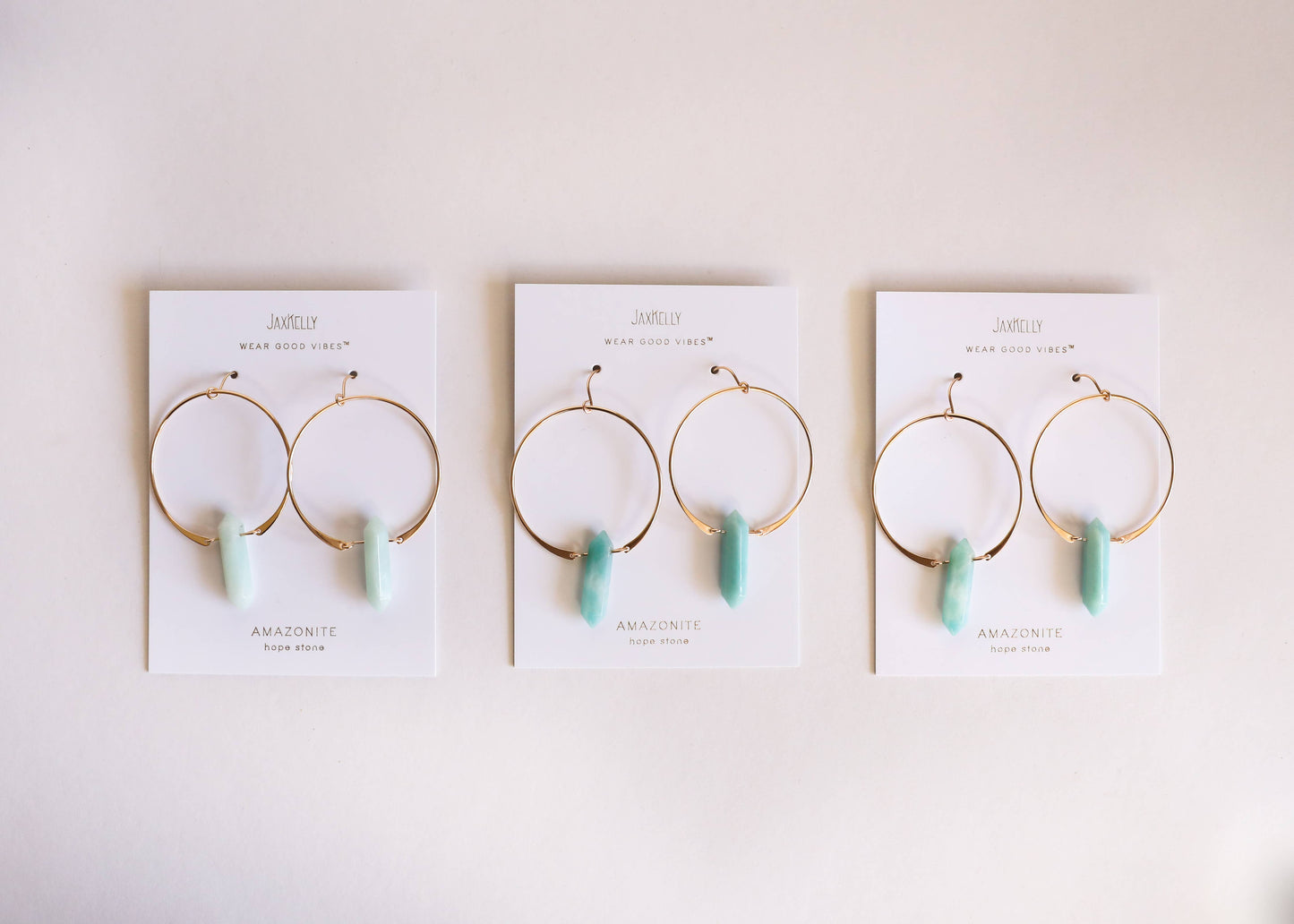 Amazonite Hoops