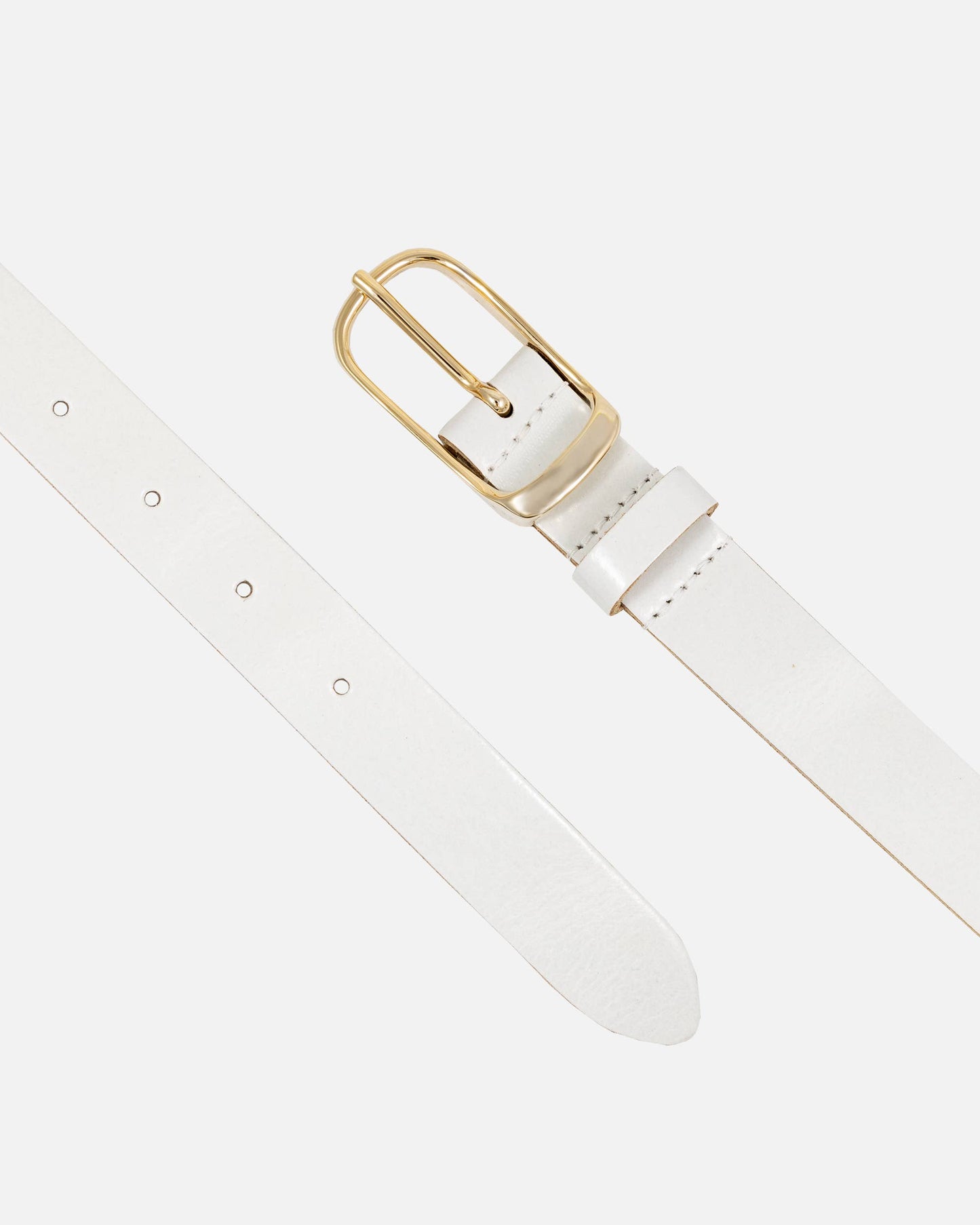 Lasse | Gold Buckle Skinny Belt