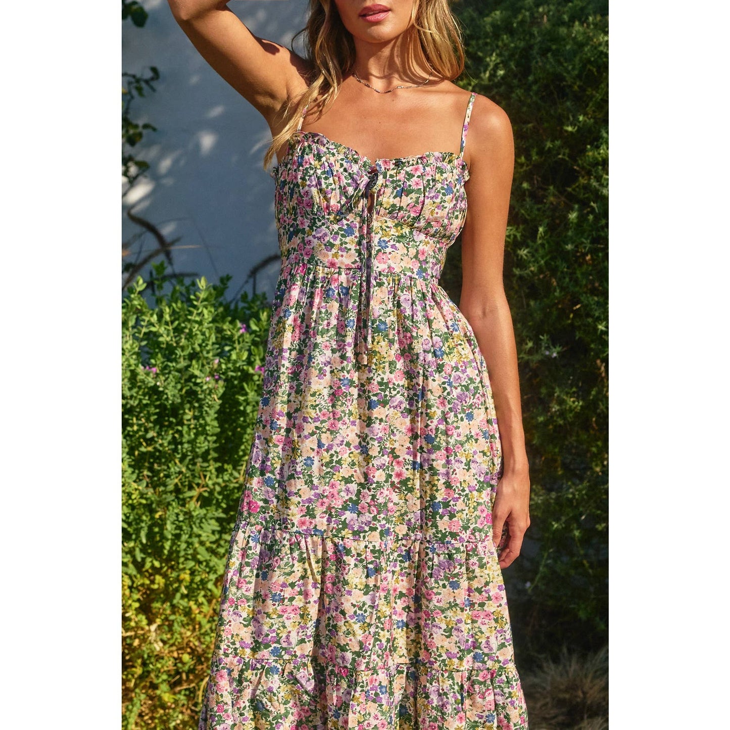 Morning Glory Corset Tie Back Dress