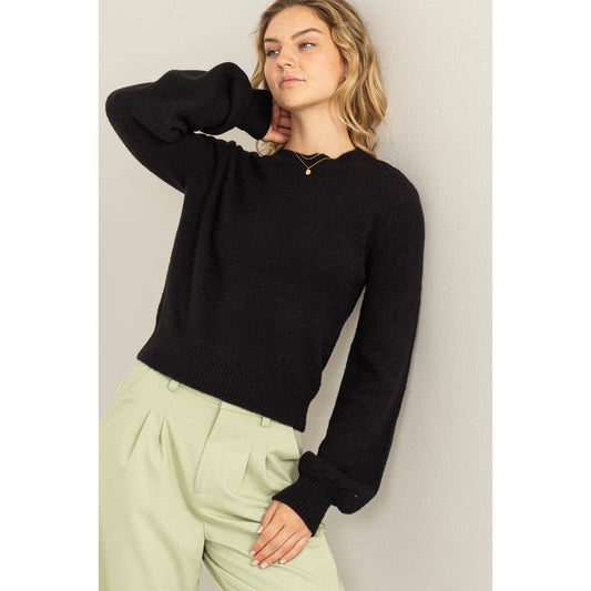 Aimee Cropped Long Sleeve Sweater