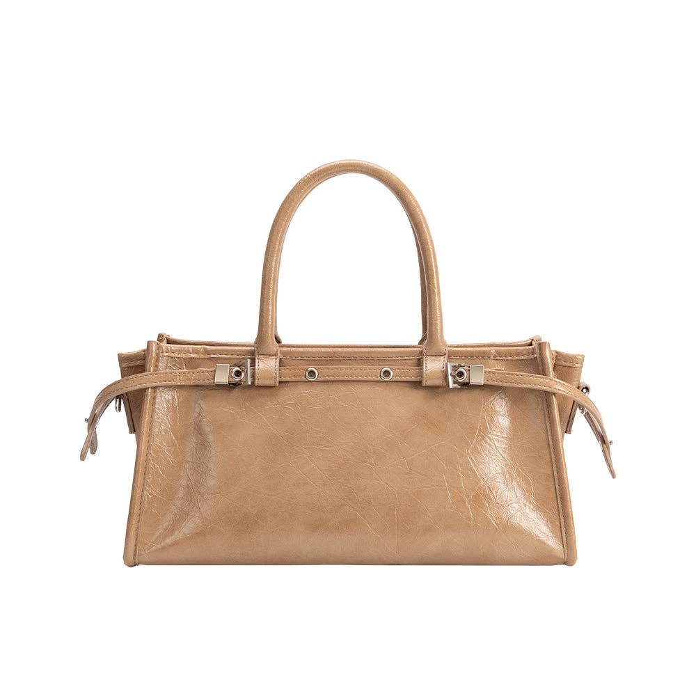 Rhonda Tan Recycled Vegan Top Handle Bag