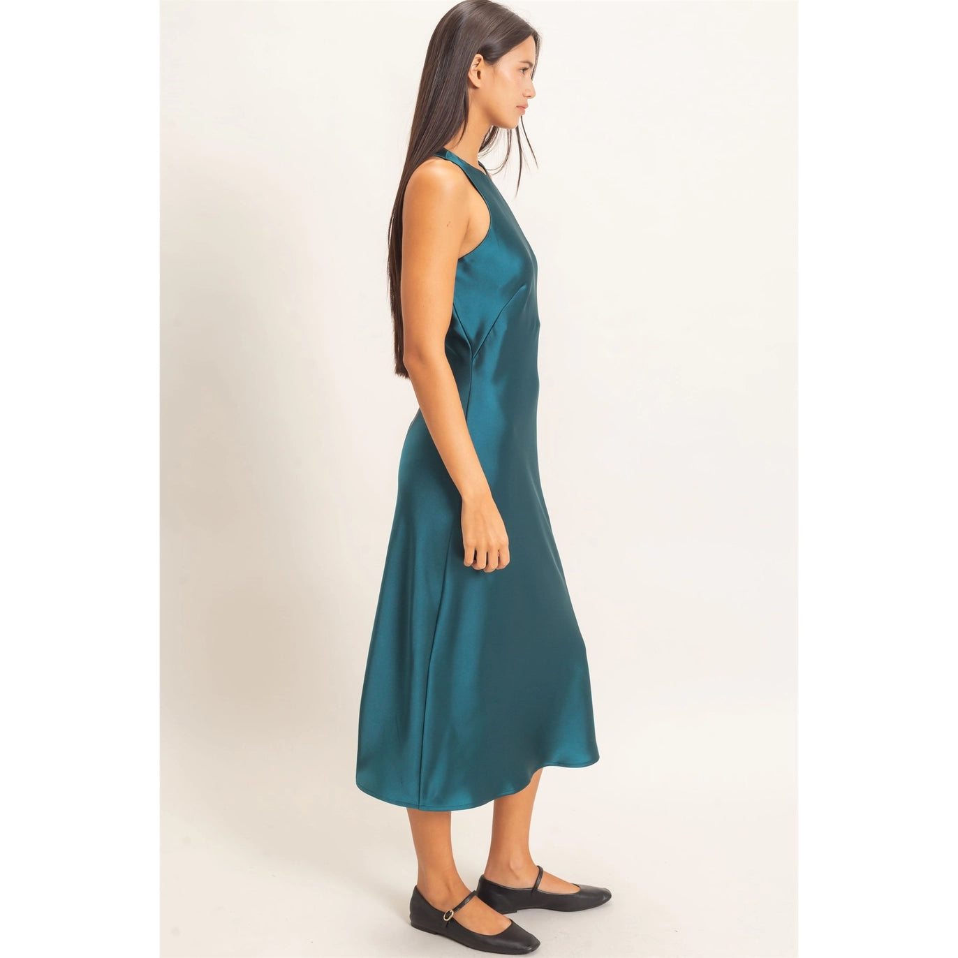 Antone Satin Midi Dress