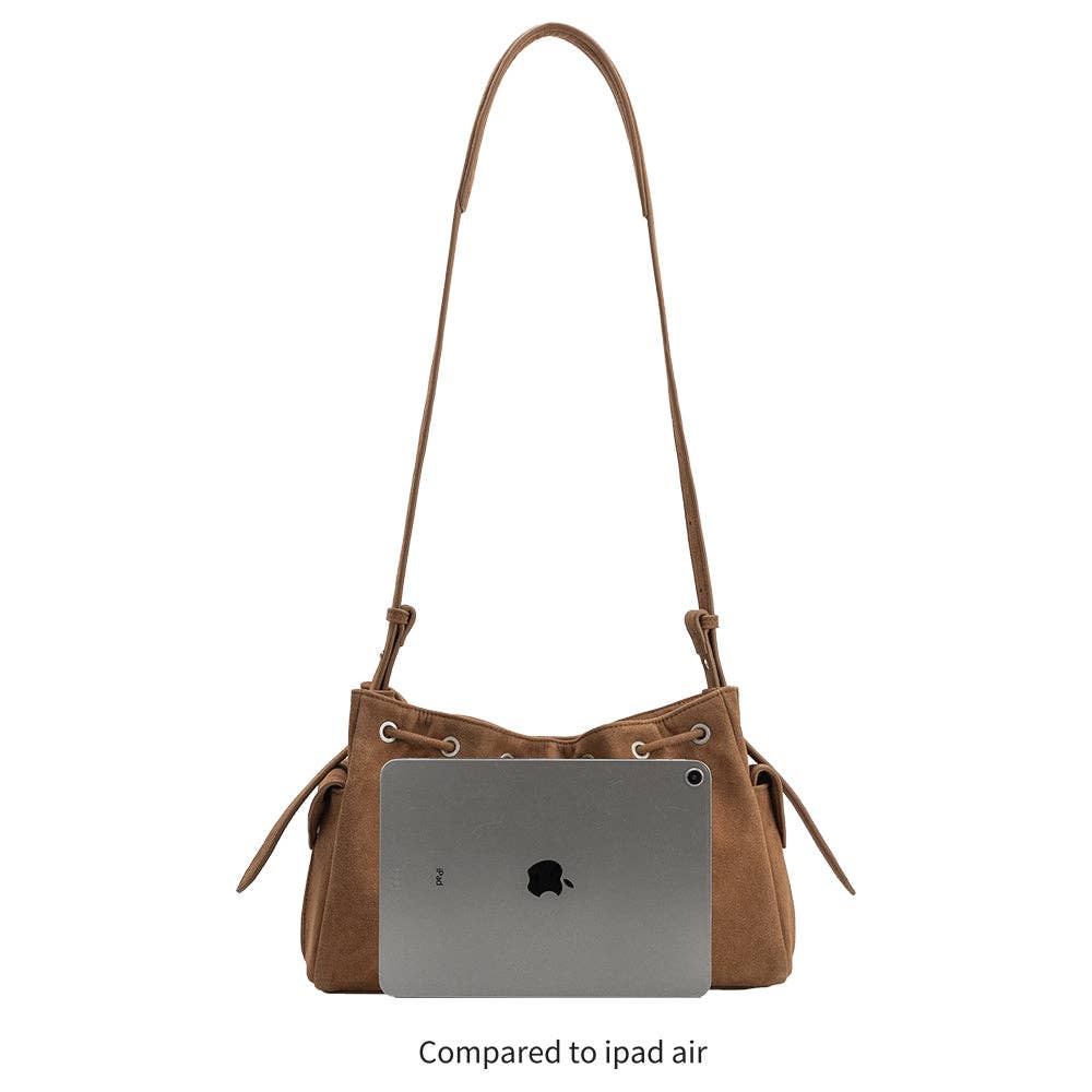 Rhuby Camel Suede Shoulder Bag