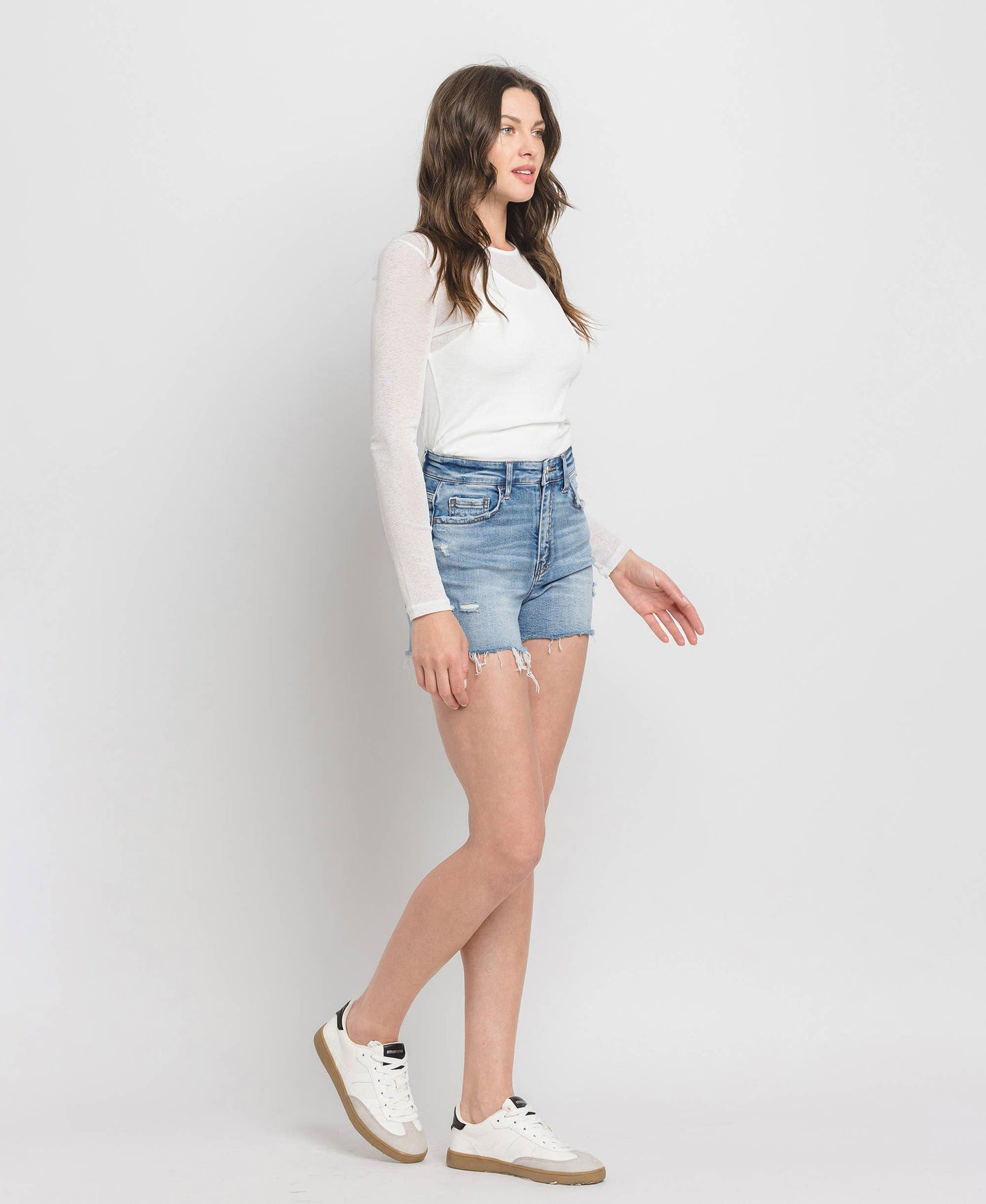 Inner Circle A-line Denim Shorts