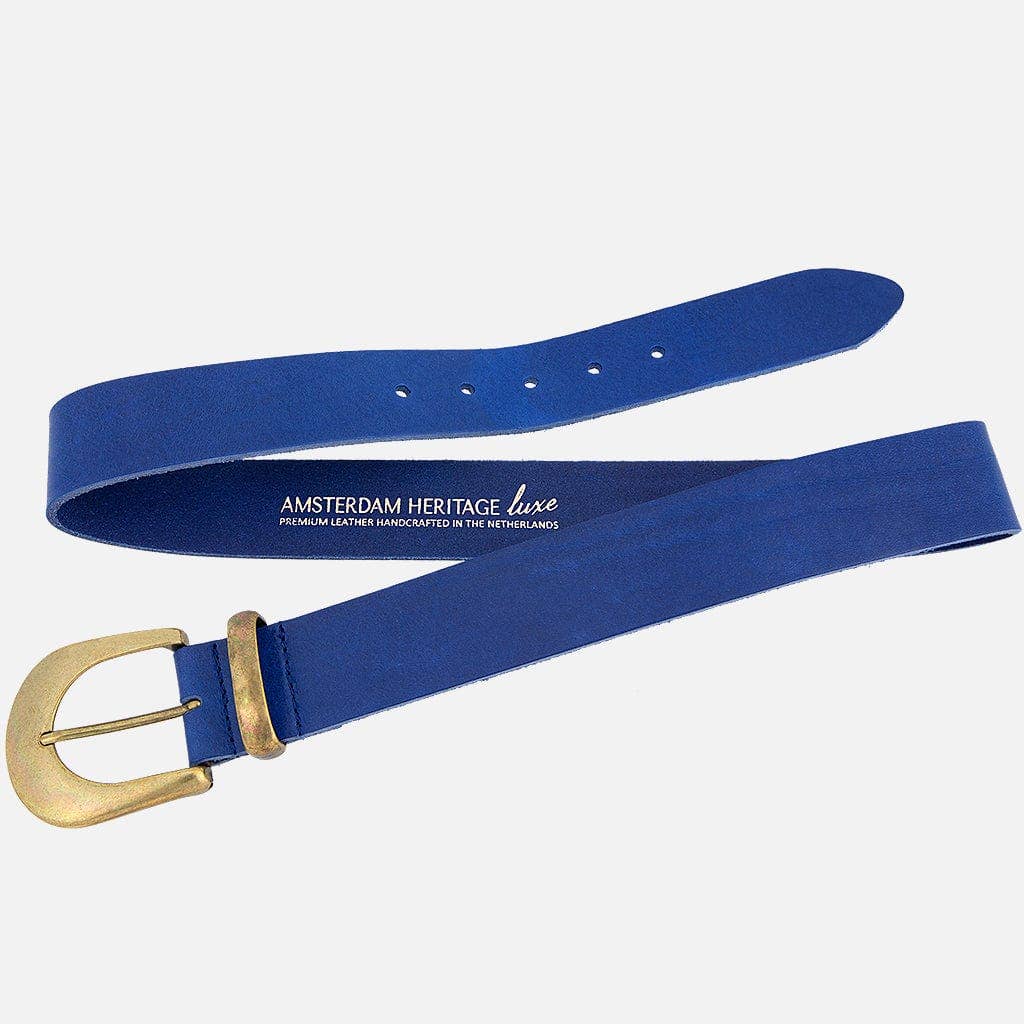 Andrea |  Gold Buckle Leather Belt Women