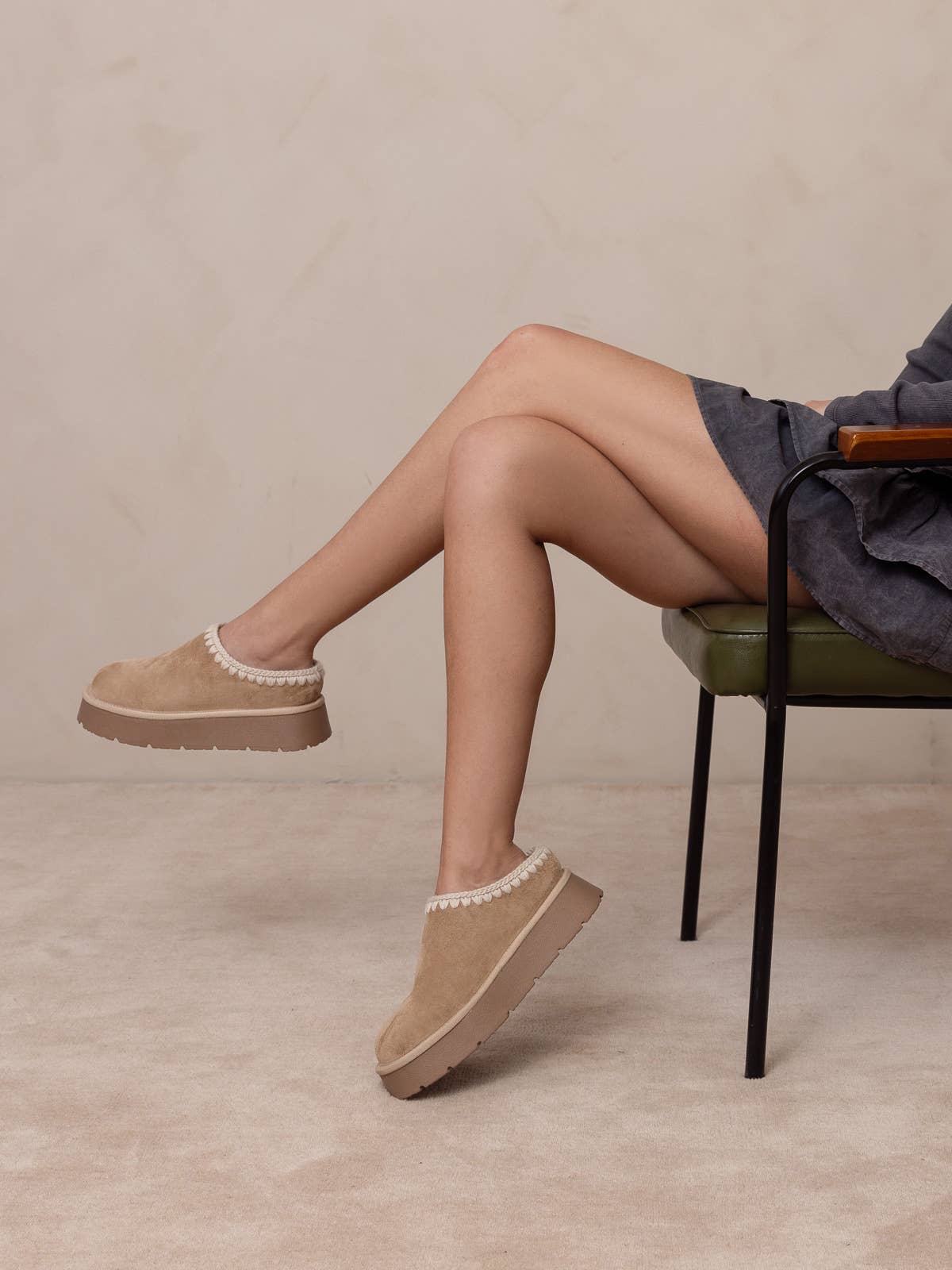 The Brandi | Almond Platform Mule