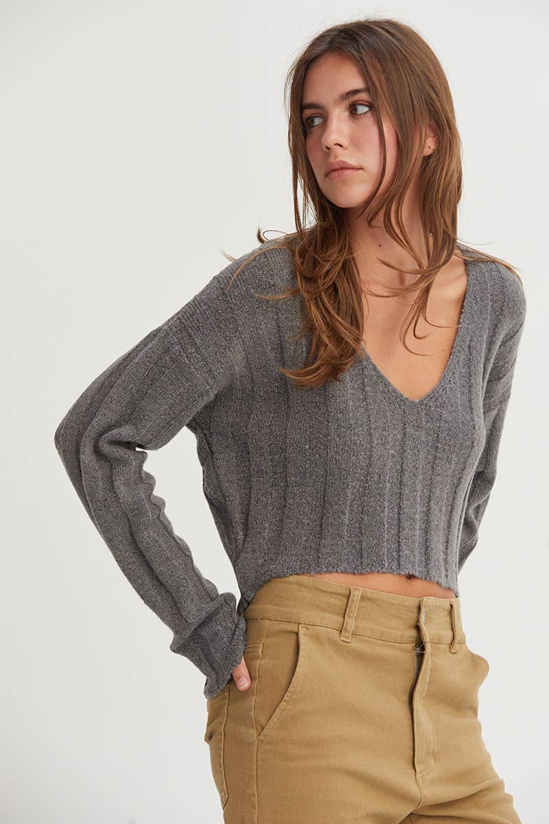 Ciara Cropped Sweater Top