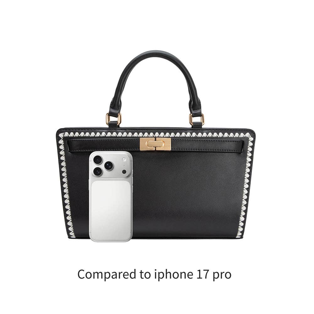 Neema Black Recycled Vegan Crossbody Bag