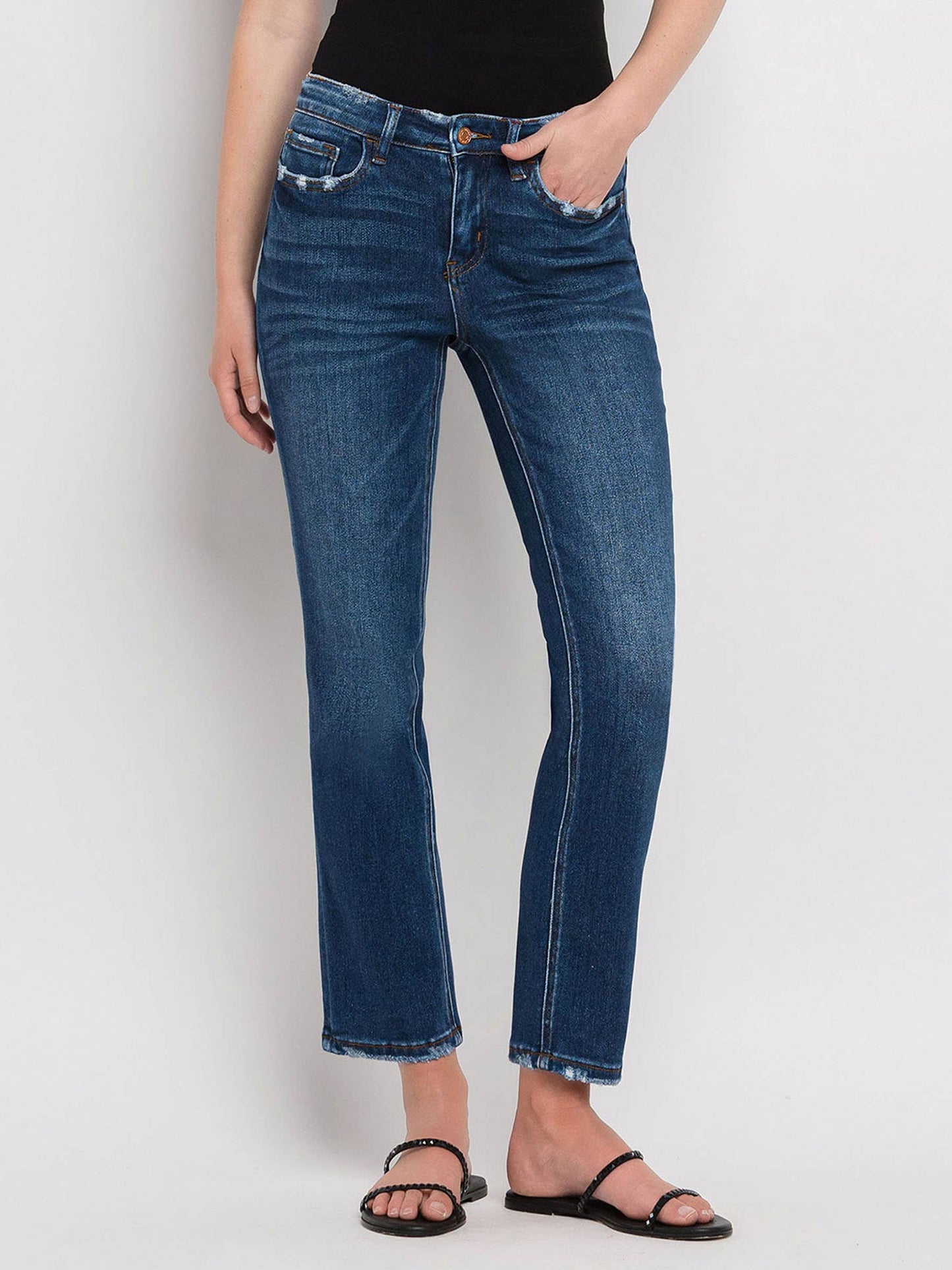 Janine Mid Rise Ankle Slim Jeans