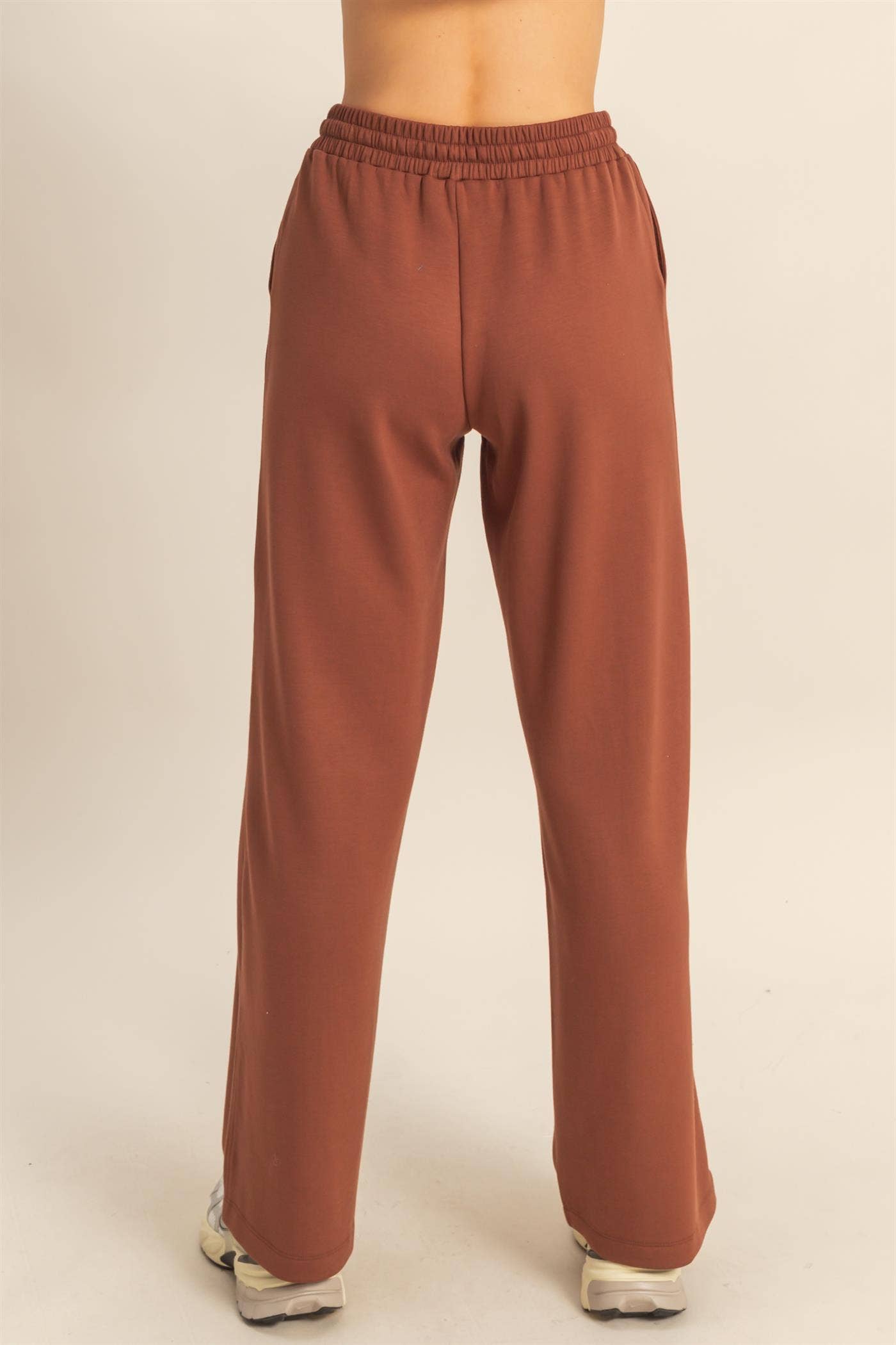 Scuba Wide-Leg Drawstring Sweatpants