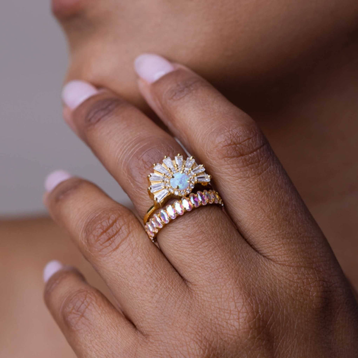 Angel Quartz Eternity Band