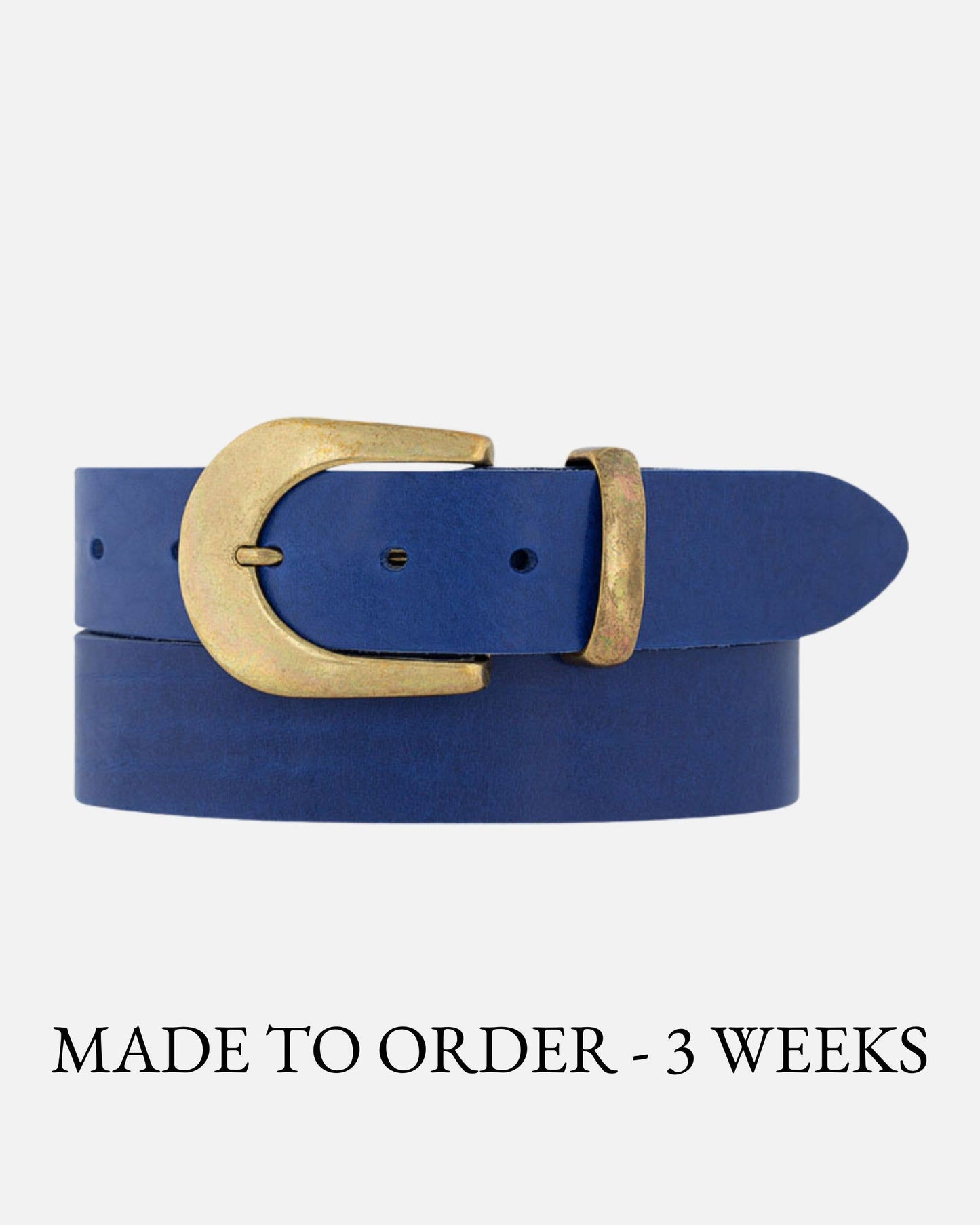 Andrea |  Gold Buckle Leather Belt Women