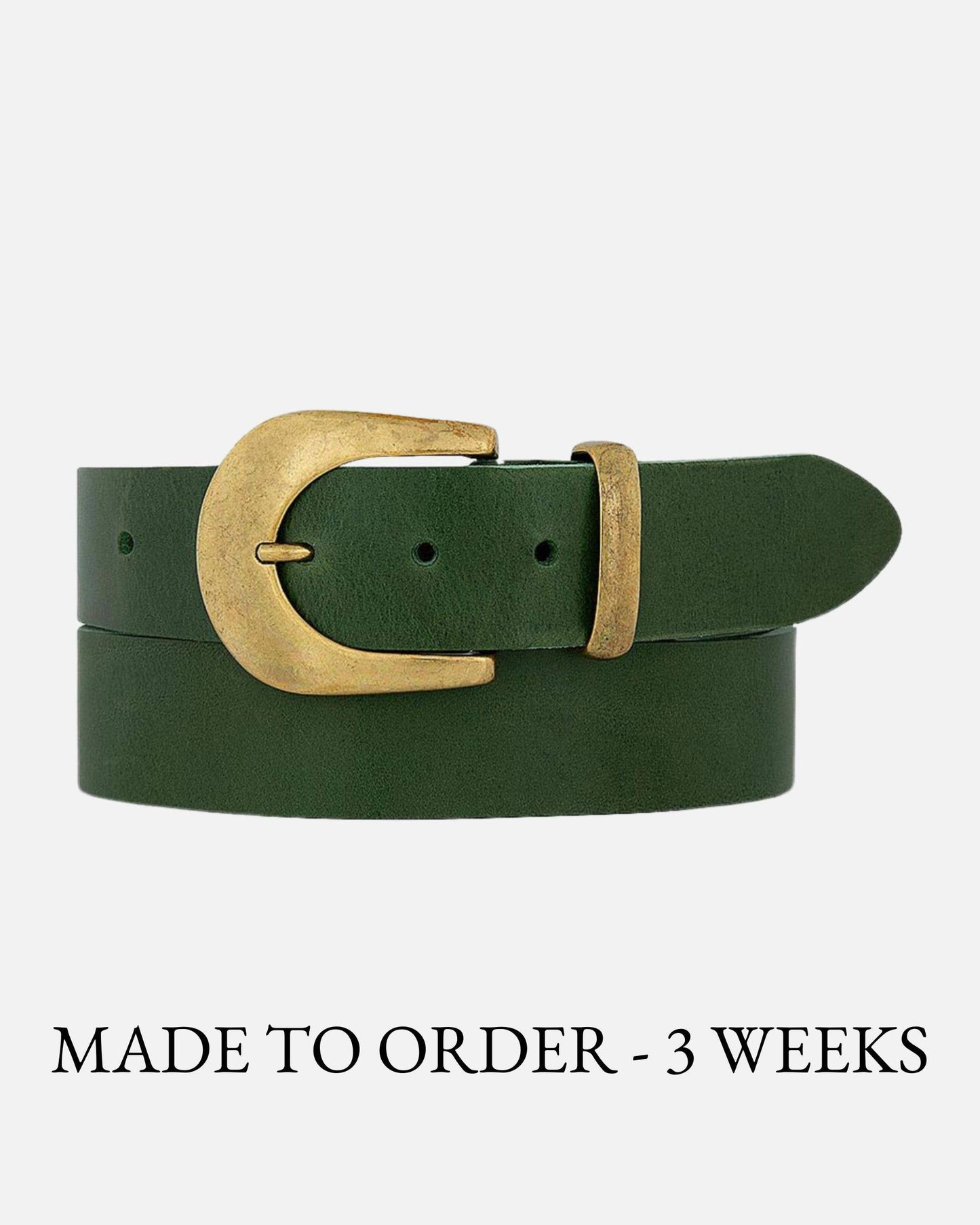Andrea |  Gold Buckle Leather Belt Women