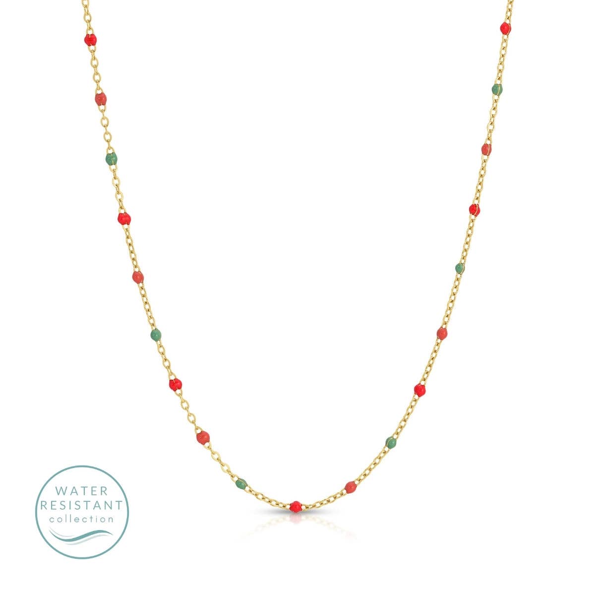 Sweetly Colored Delicate Chain Necklace