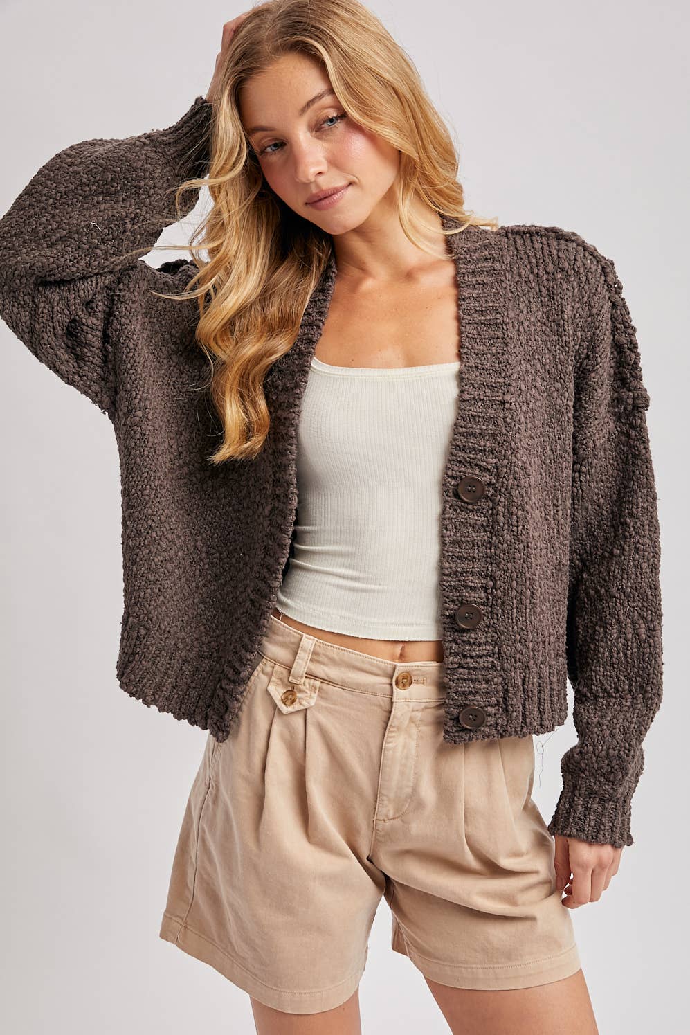 Katie Popcorn Cardigan