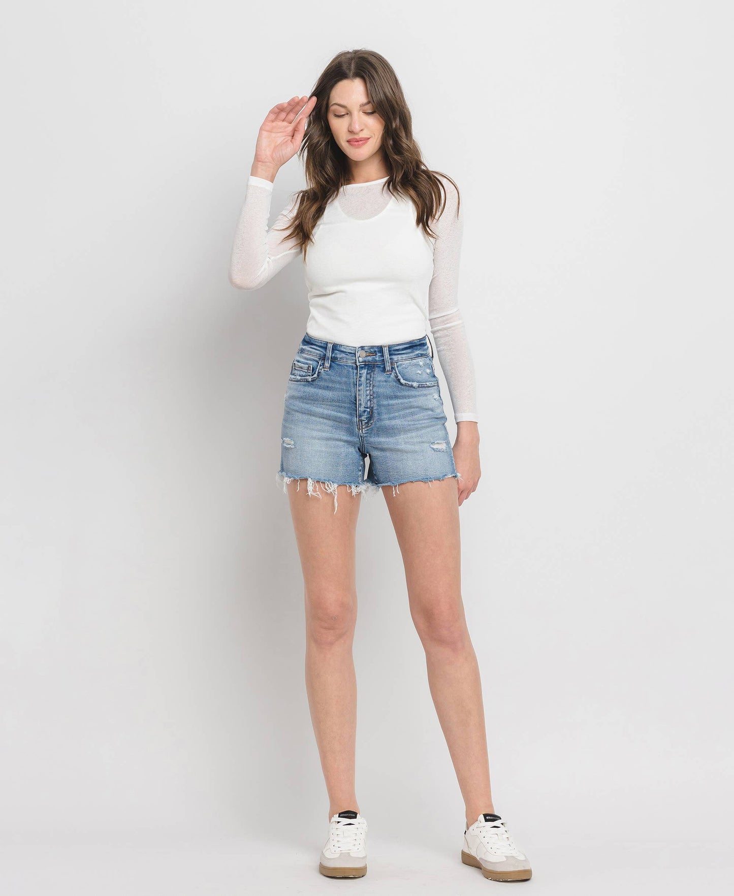 Inner Circle A-line Denim Shorts