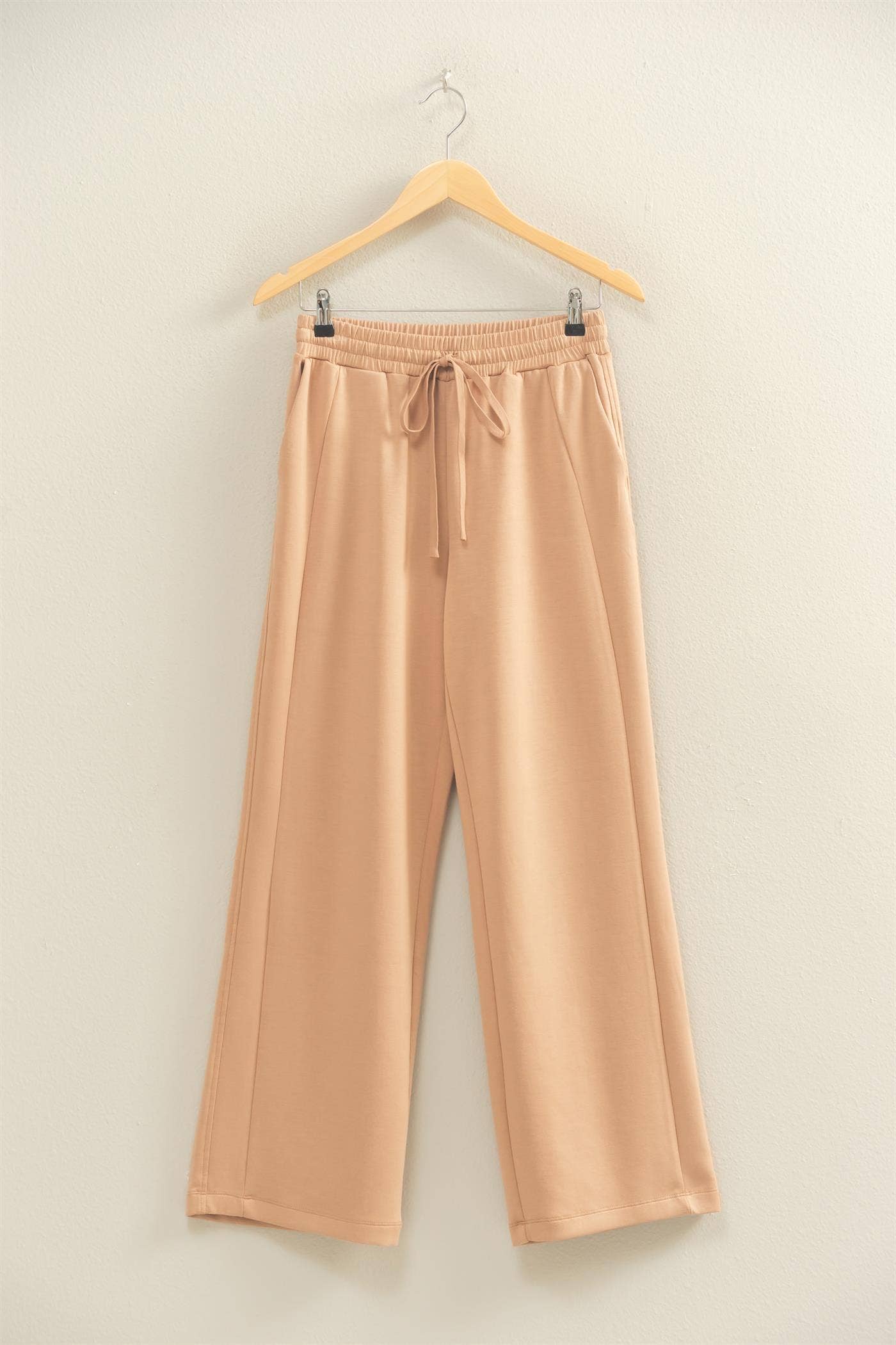 Scuba Wide-Leg Drawstring Sweatpants