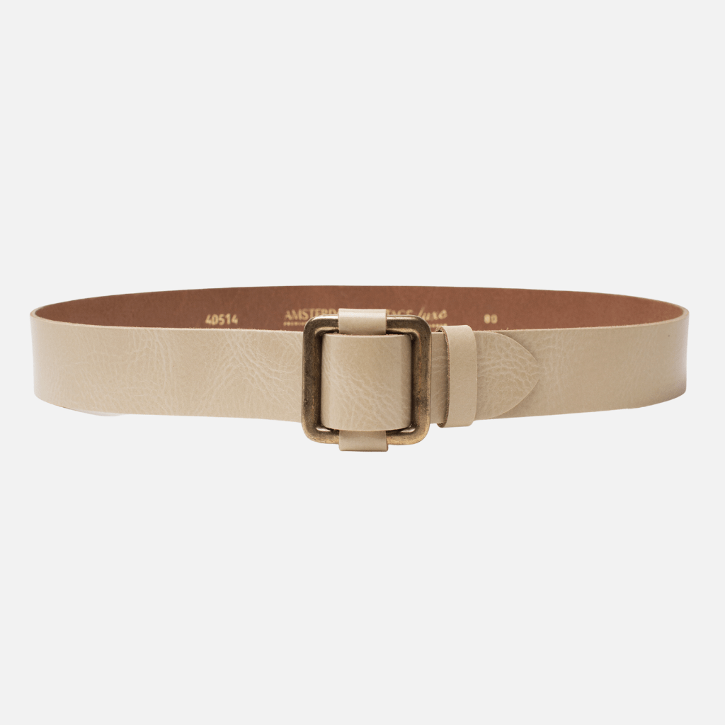 Pelle | Adjustable Gold Buckle Leather Slide Belt