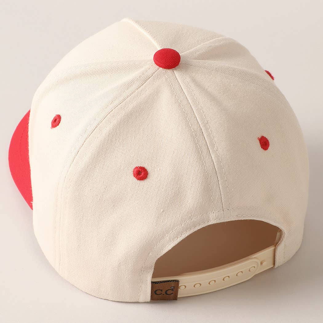 Merry Embroidery Canvas Baseball Cap