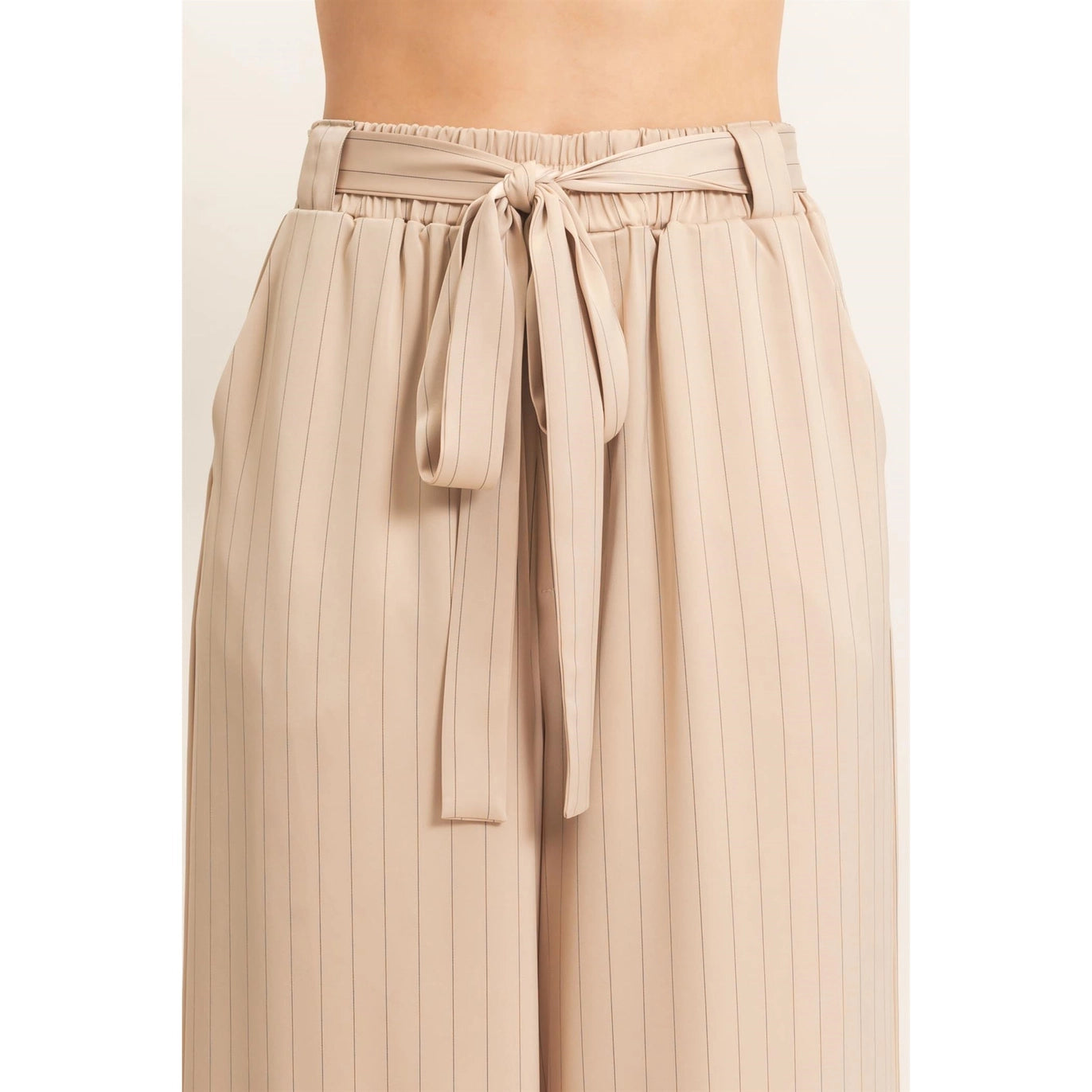 Sabrina Pinstripe Wide-Leg Pants