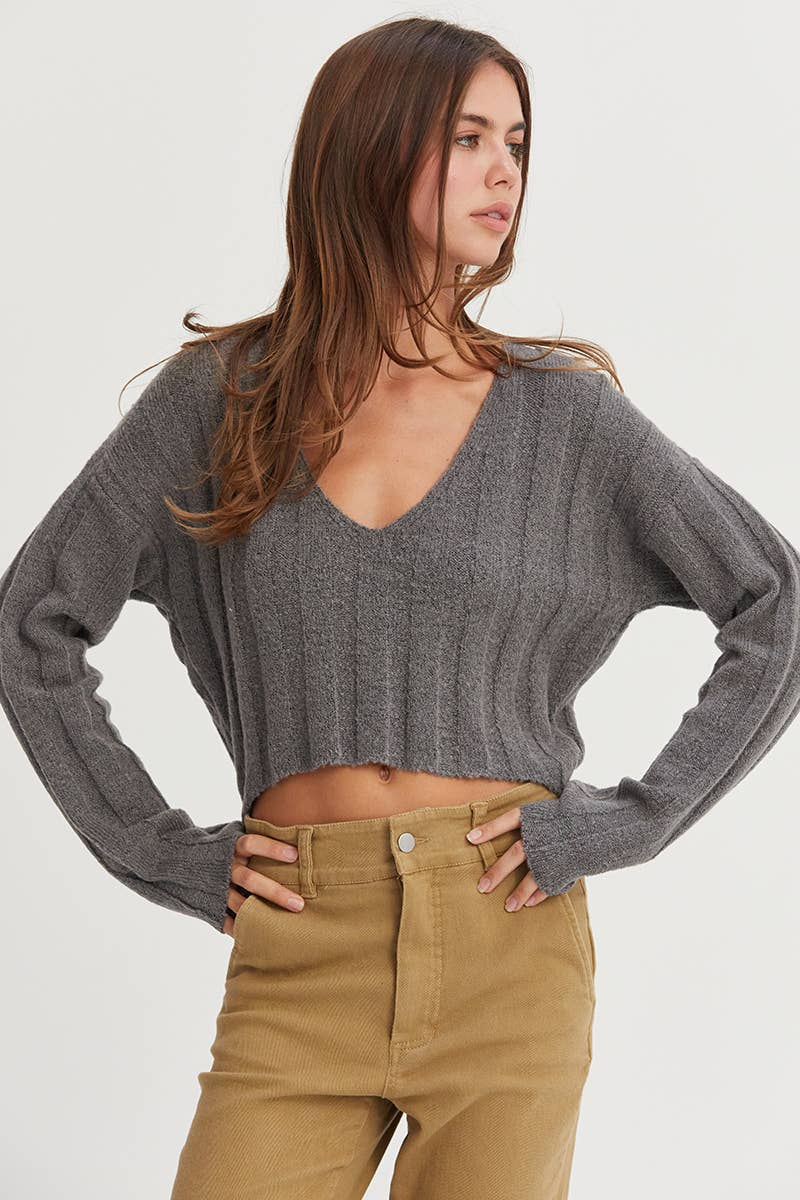 Ciara Cropped Sweater Top