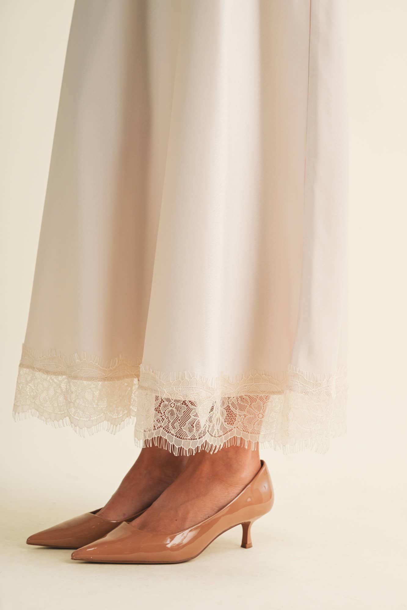 Amalie Scallop-Trim Lace Skirt