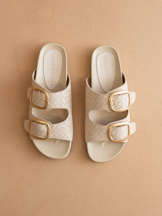The Desiree | Beige Woven Slide