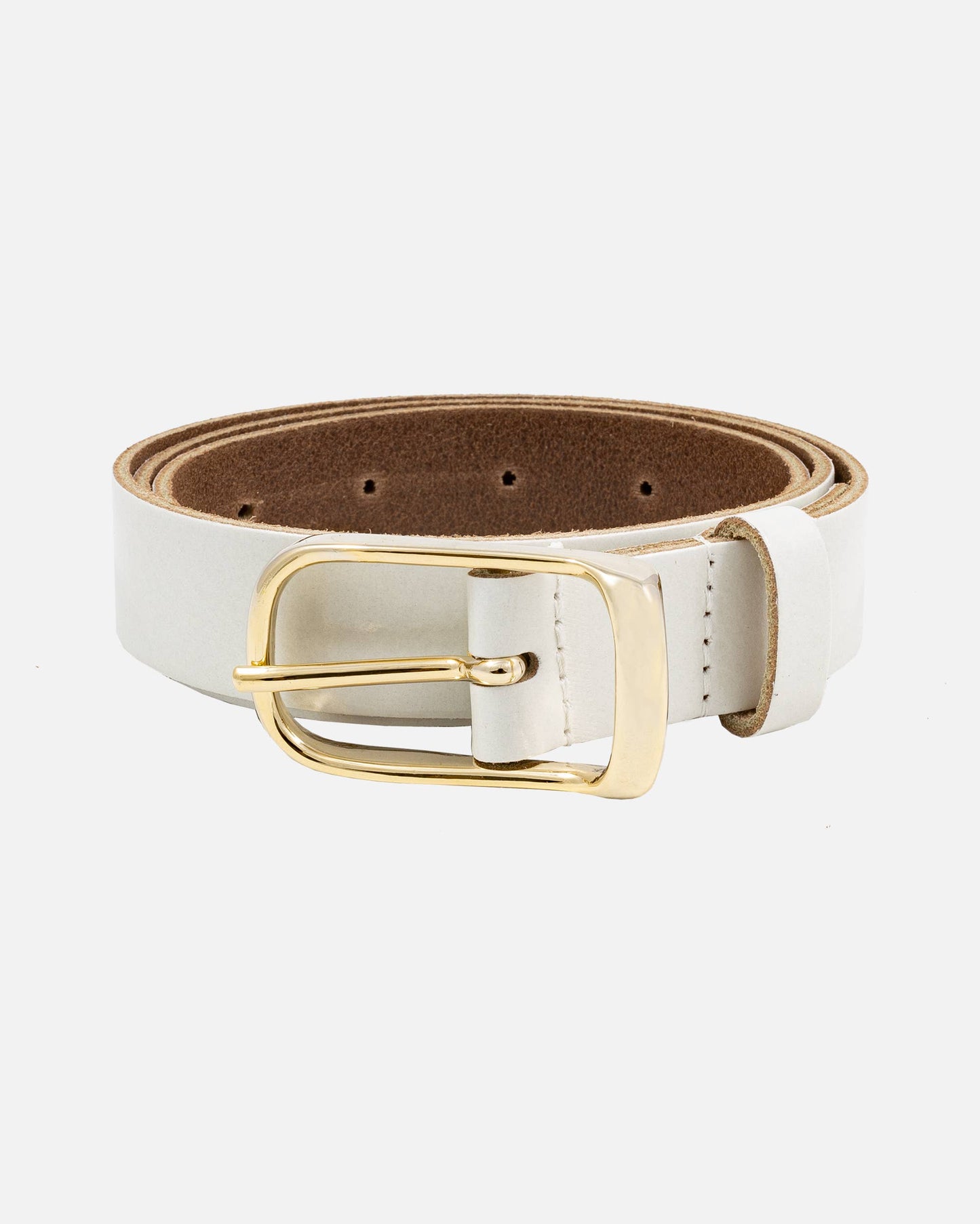 Lasse | Gold Buckle Skinny Belt