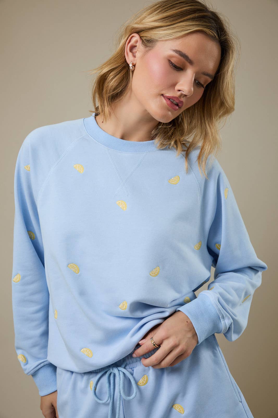 Lemon Embroidered Sweatshirt